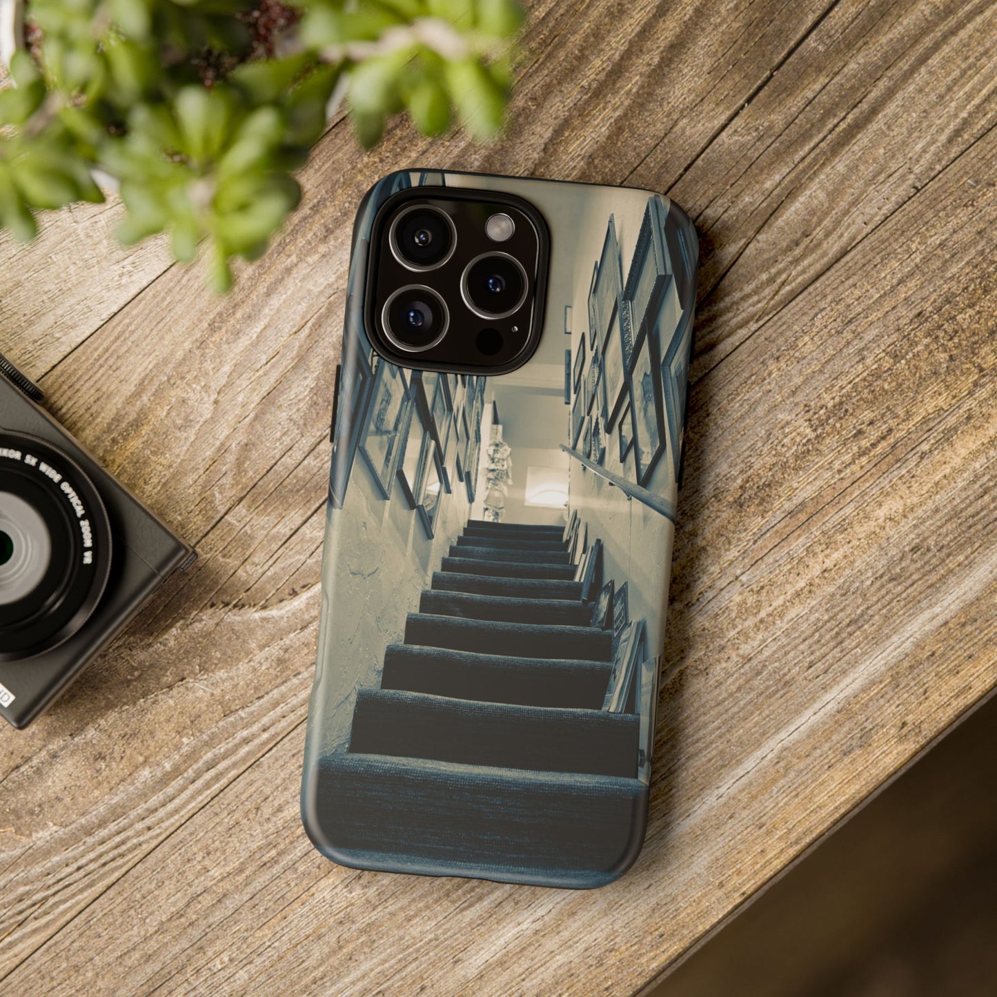 Vintage Style Tough Cases: Artistic Phone Case with Stairway Design, Unique Mobile Cover, Creative Gift for Art Lovers, Stylish Accessory