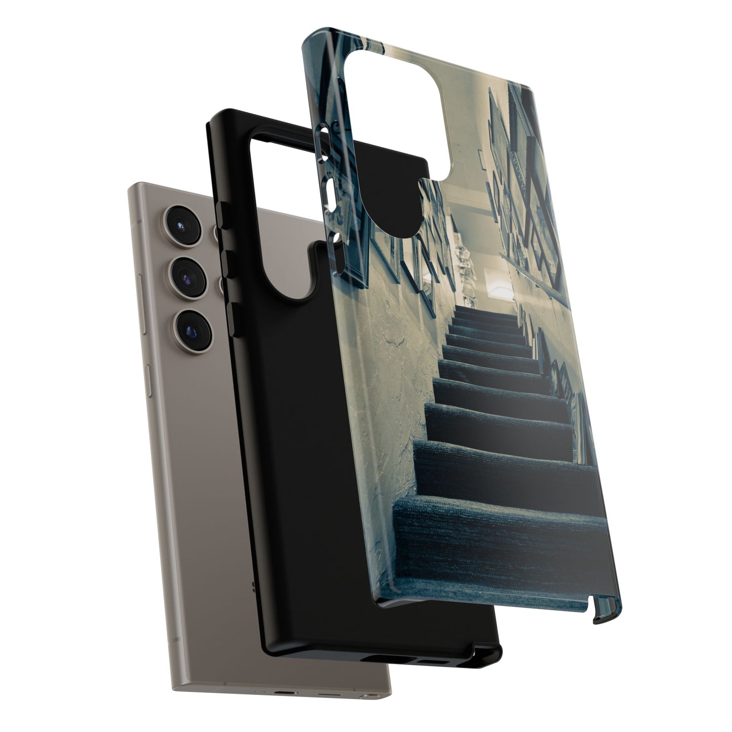 Vintage Style Tough Cases: Artistic Phone Case with Stairway Design, Unique Mobile Cover, Creative Gift for Art Lovers, Stylish Accessory