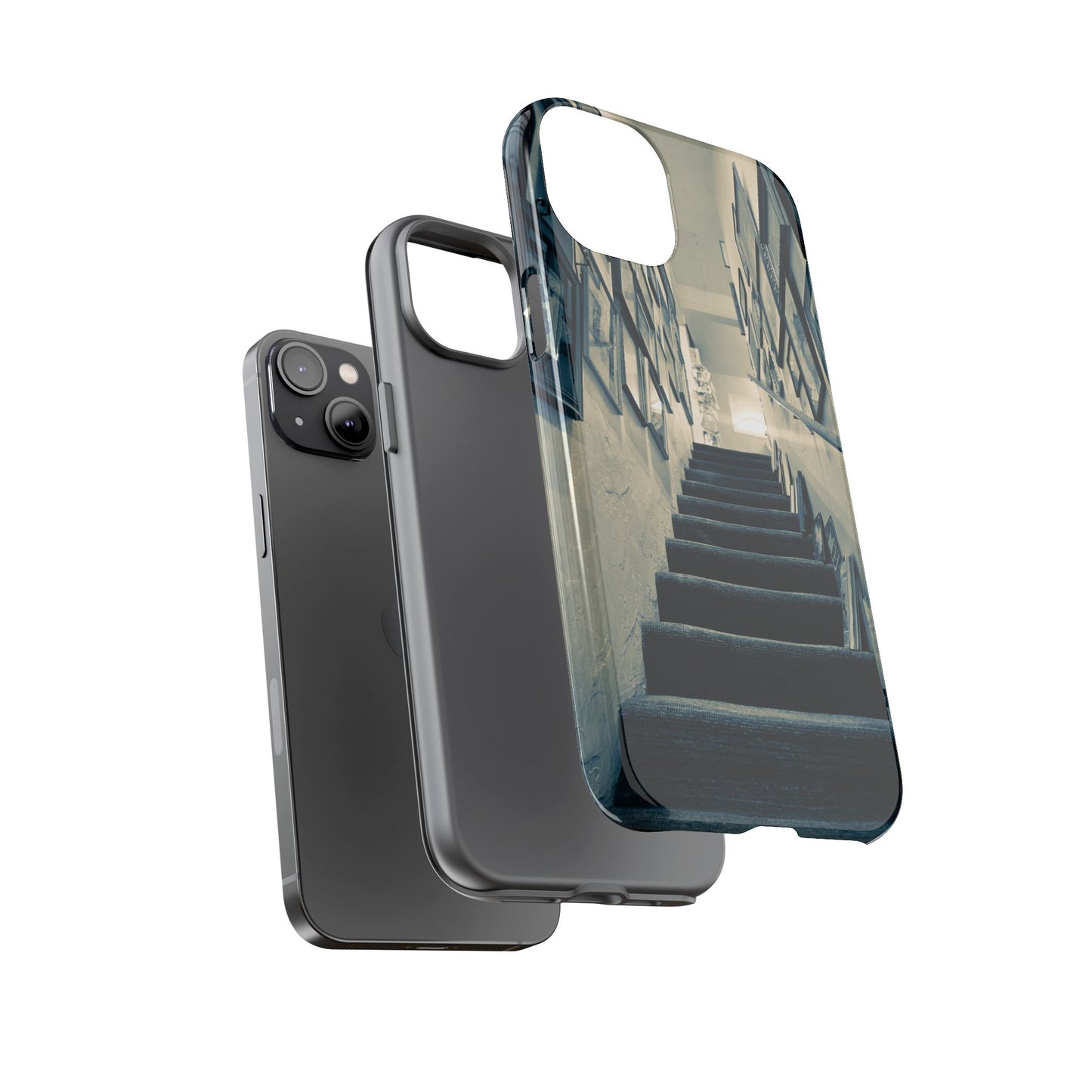 Vintage Style Tough Cases: Artistic Phone Case with Stairway Design, Unique Mobile Cover, Creative Gift for Art Lovers, Stylish Accessory