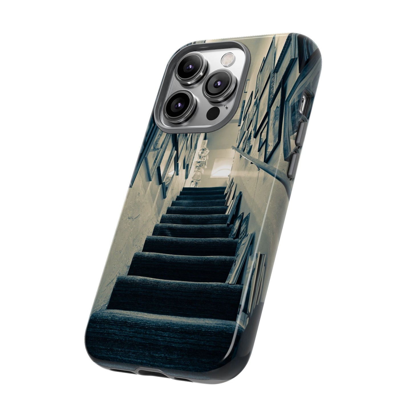 Vintage Style Tough Cases: Artistic Phone Case with Stairway Design, Unique Mobile Cover, Creative Gift for Art Lovers, Stylish Accessory