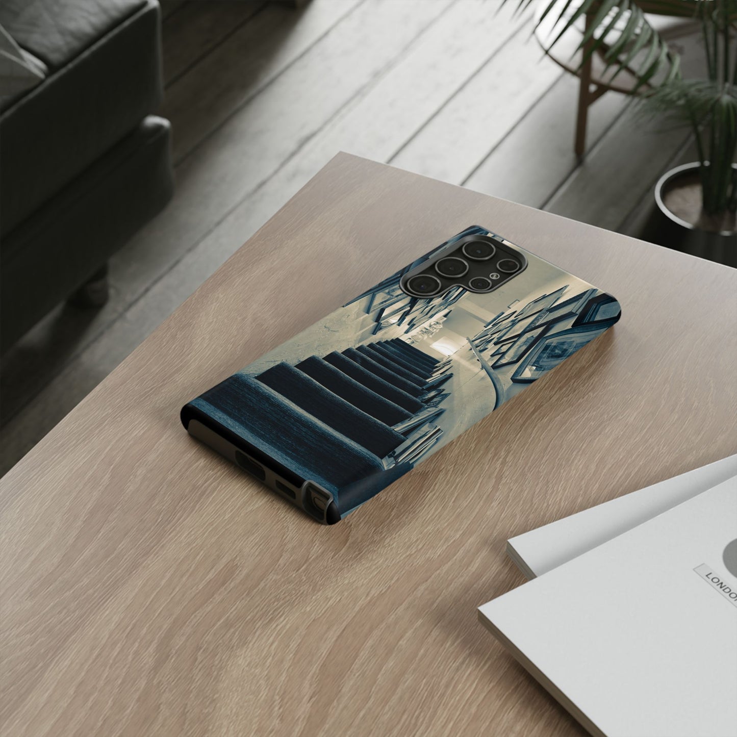 Vintage Style Tough Cases: Artistic Phone Case with Stairway Design, Unique Mobile Cover, Creative Gift for Art Lovers, Stylish Accessory