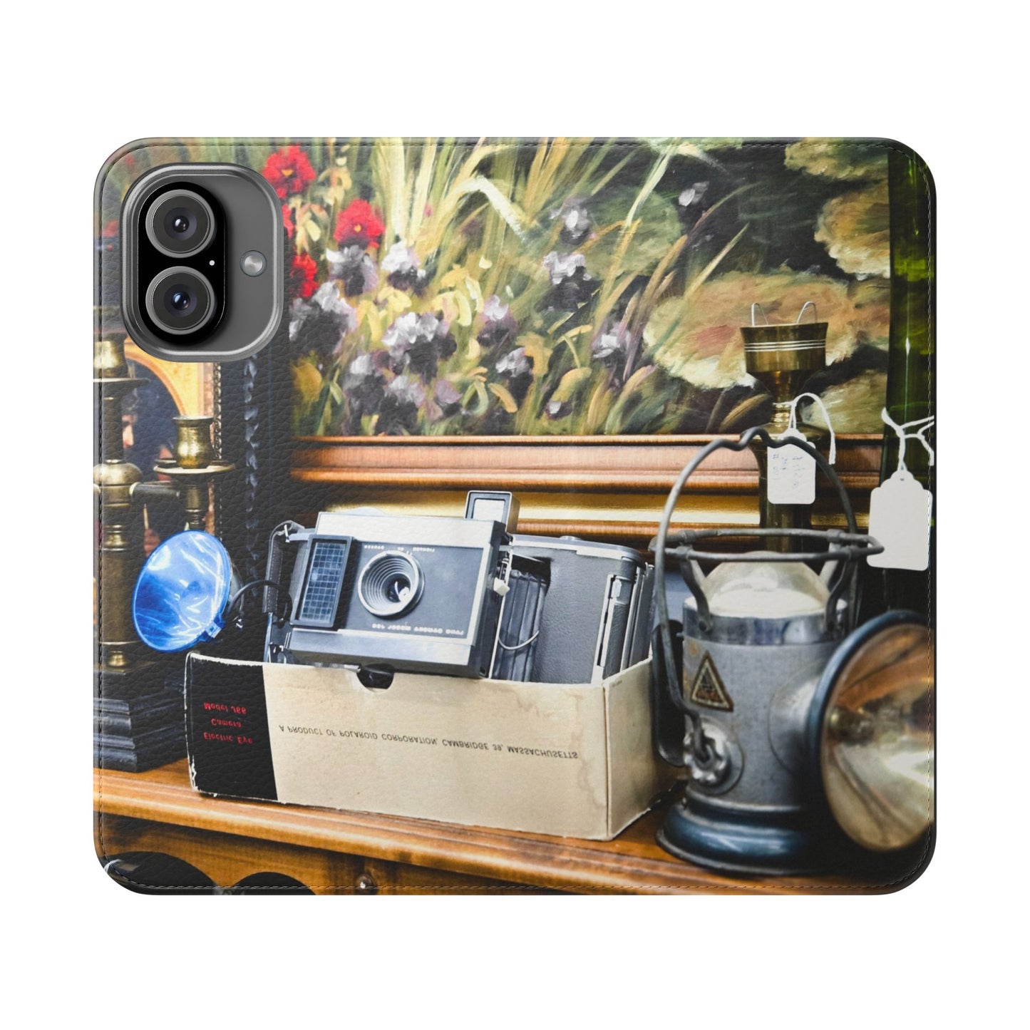 Vintage Camera Flip Case - Retro Style Phone Wallet Cover