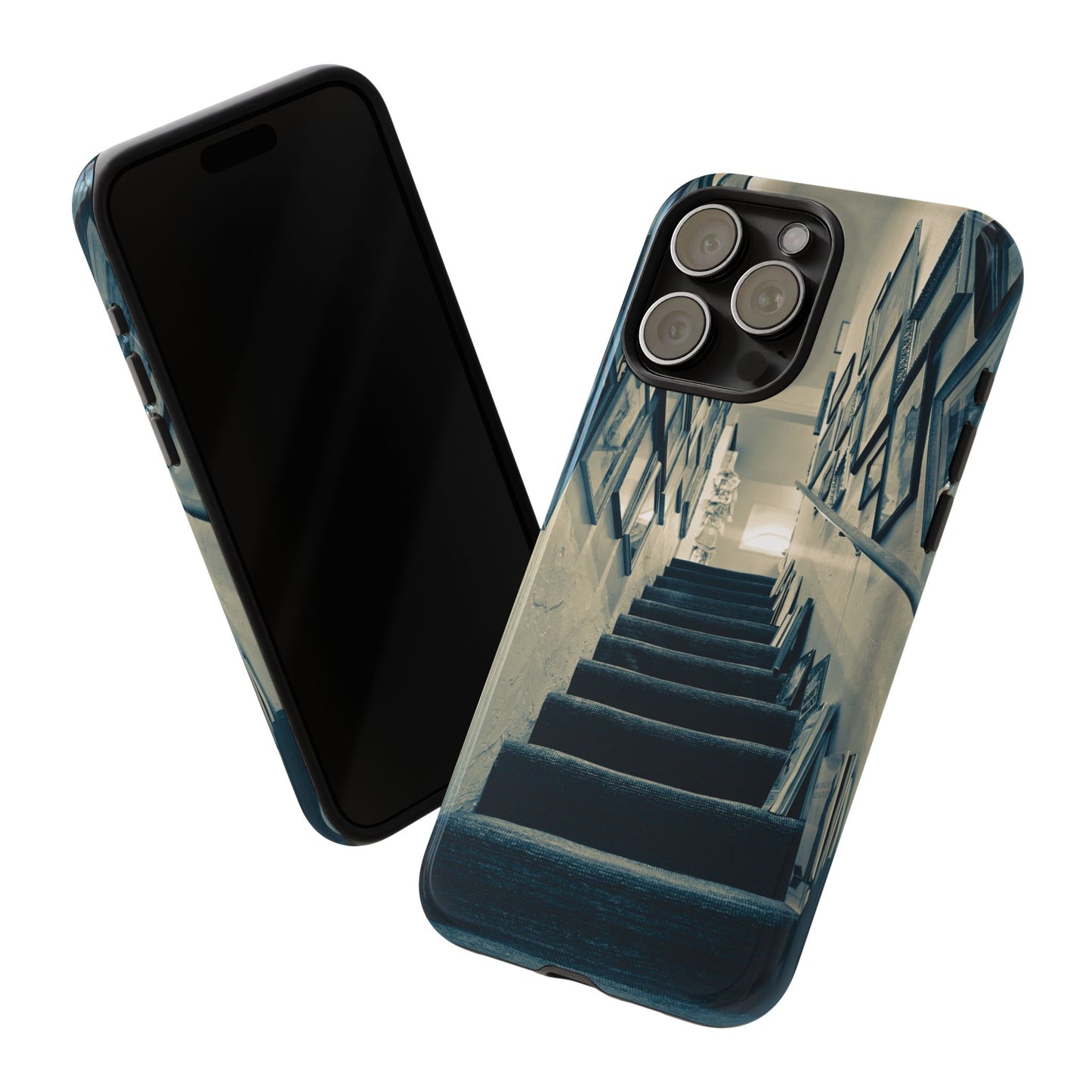 Vintage Style Tough Cases: Artistic Phone Case with Stairway Design, Unique Mobile Cover, Creative Gift for Art Lovers, Stylish Accessory