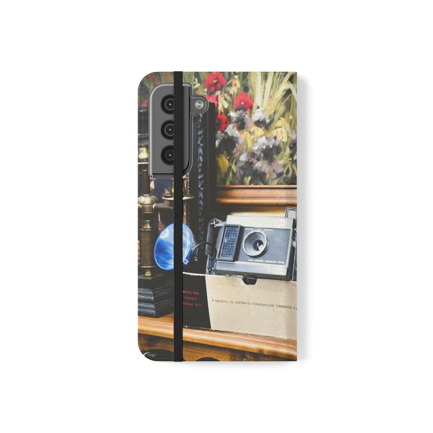 Vintage Camera Flip Case - Retro Style Phone Wallet Cover