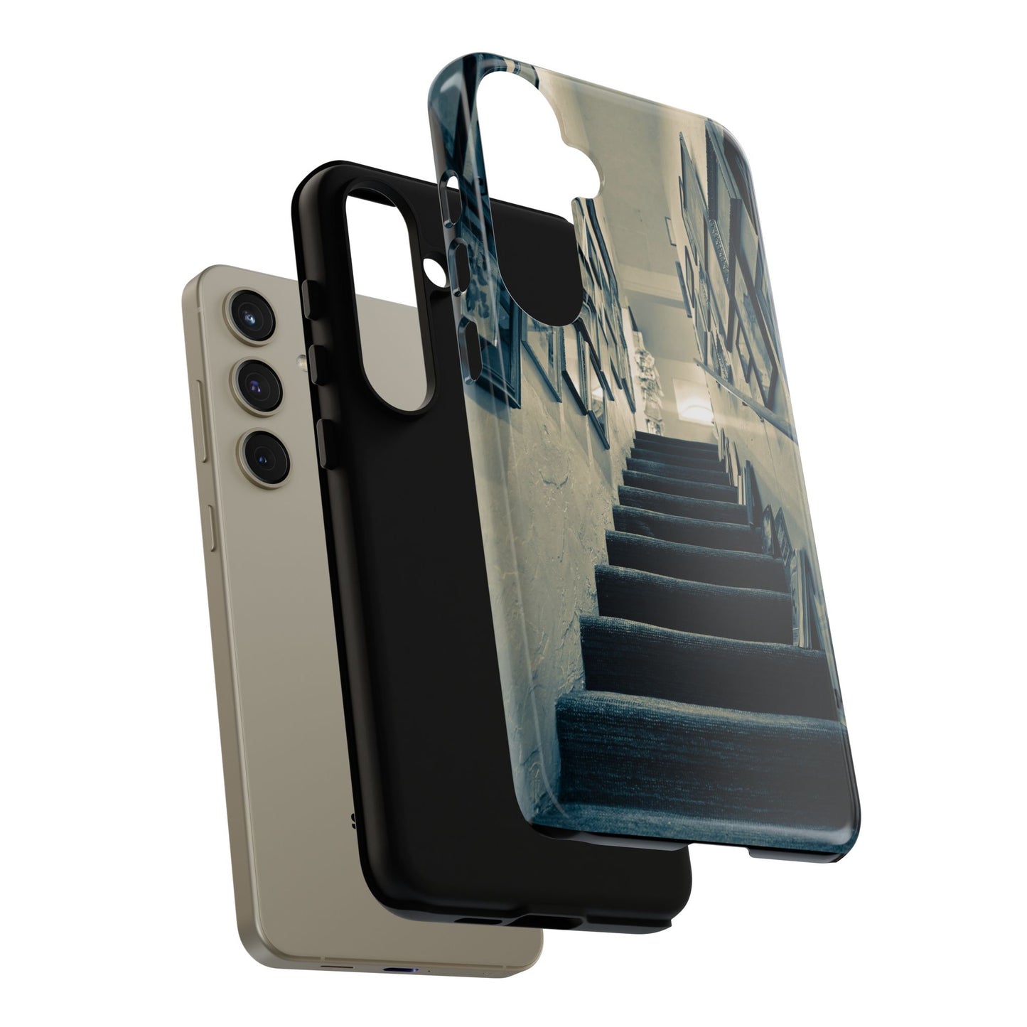 Vintage Style Tough Cases: Artistic Phone Case with Stairway Design, Unique Mobile Cover, Creative Gift for Art Lovers, Stylish Accessory