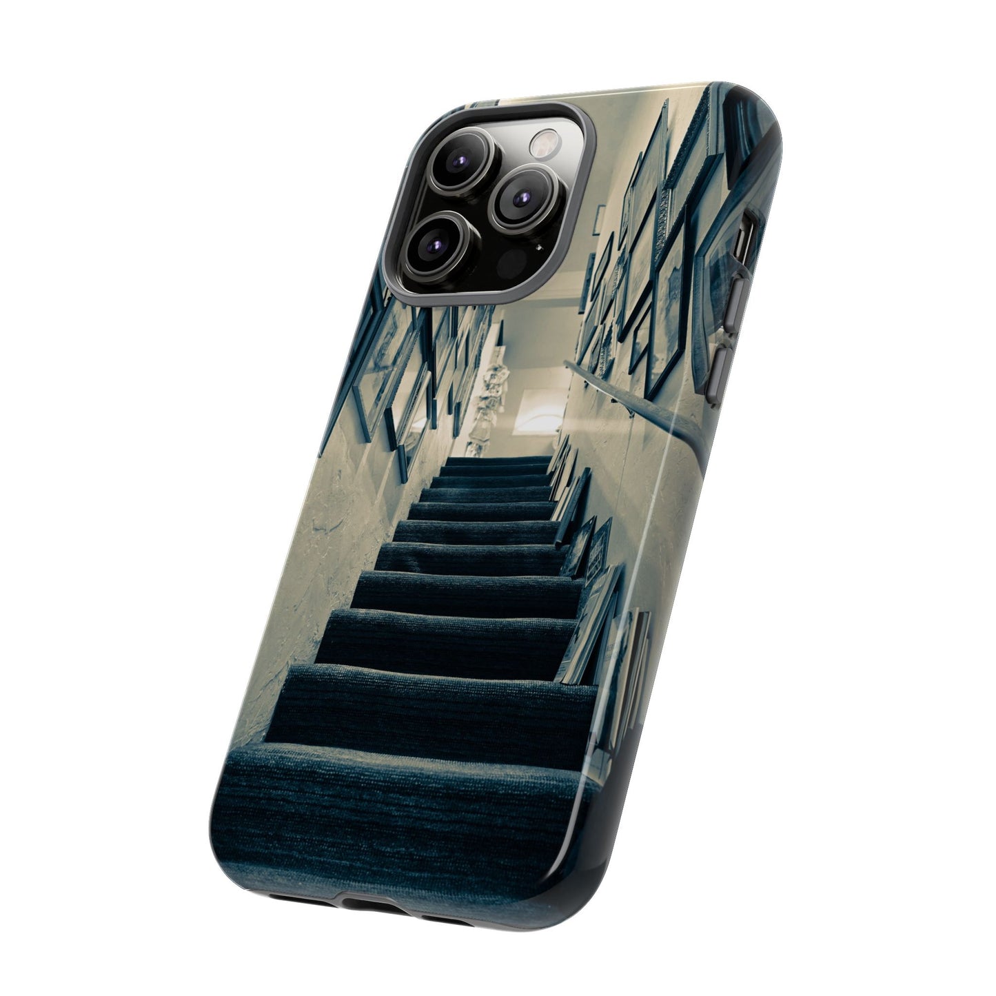 Vintage Style Tough Cases: Artistic Phone Case with Stairway Design, Unique Mobile Cover, Creative Gift for Art Lovers, Stylish Accessory