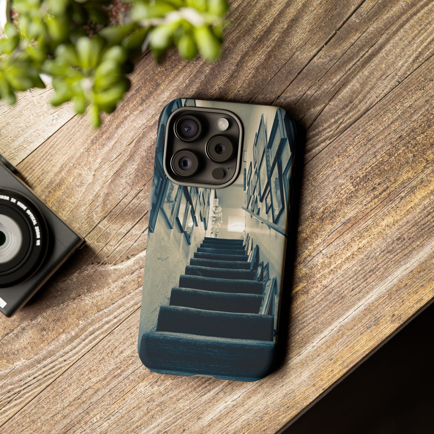 Vintage Style Tough Cases: Artistic Phone Case with Stairway Design, Unique Mobile Cover, Creative Gift for Art Lovers, Stylish Accessory