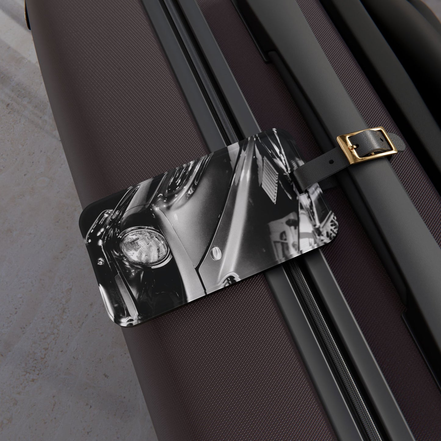 Vintage Mustang Luggage Tag— Timeless Muscle in Motion