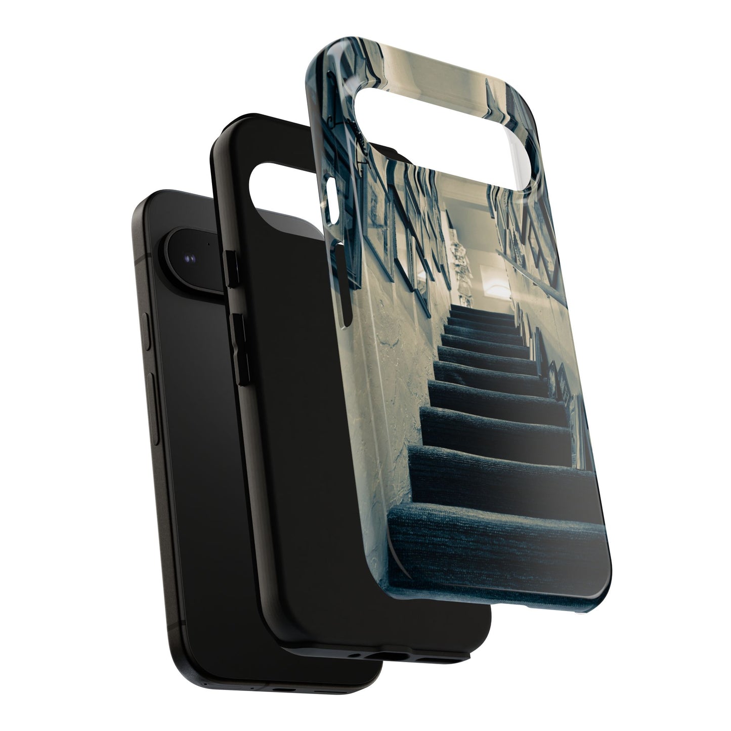 Vintage Style Tough Cases: Artistic Phone Case with Stairway Design, Unique Mobile Cover, Creative Gift for Art Lovers, Stylish Accessory