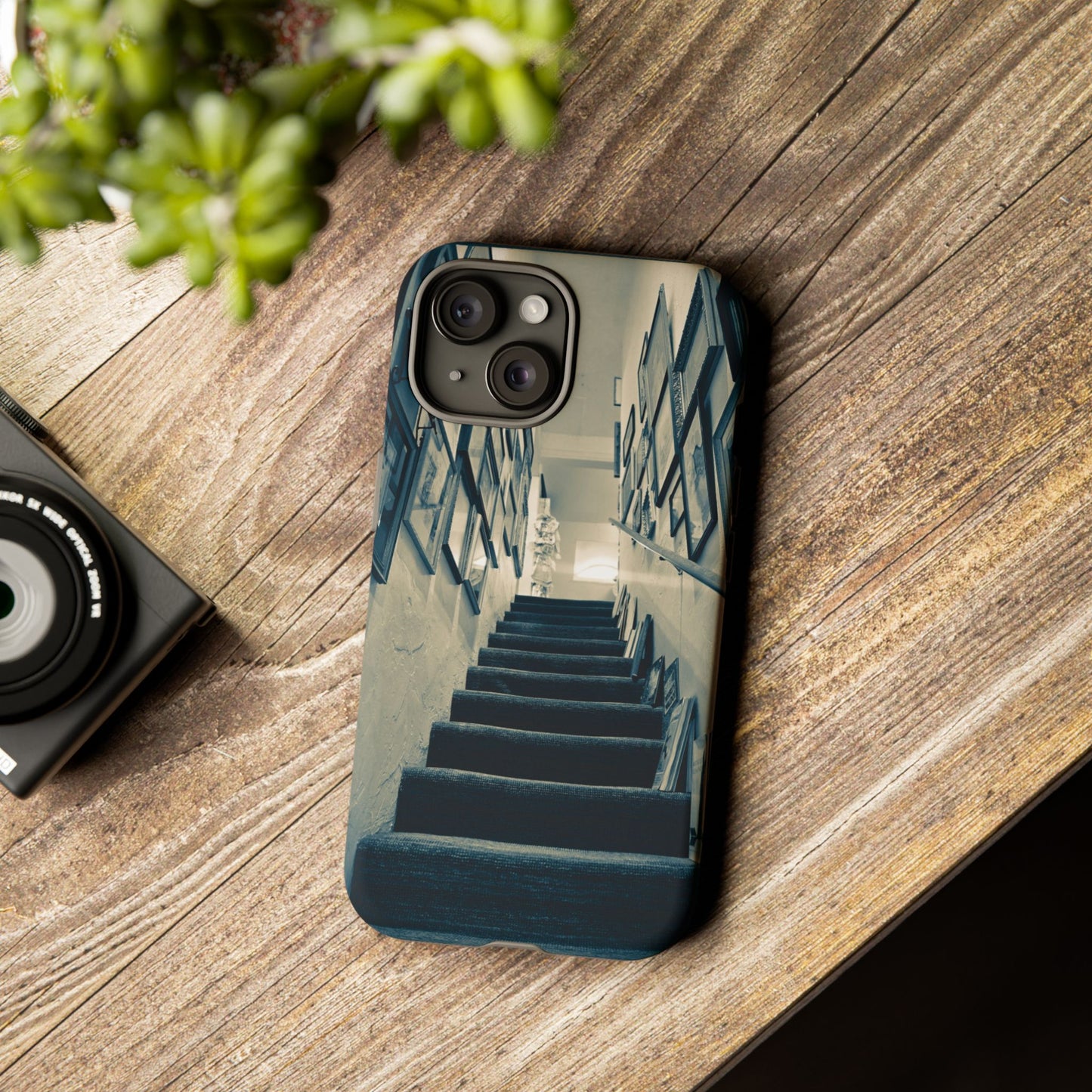 Vintage Style Tough Cases: Artistic Phone Case with Stairway Design, Unique Mobile Cover, Creative Gift for Art Lovers, Stylish Accessory