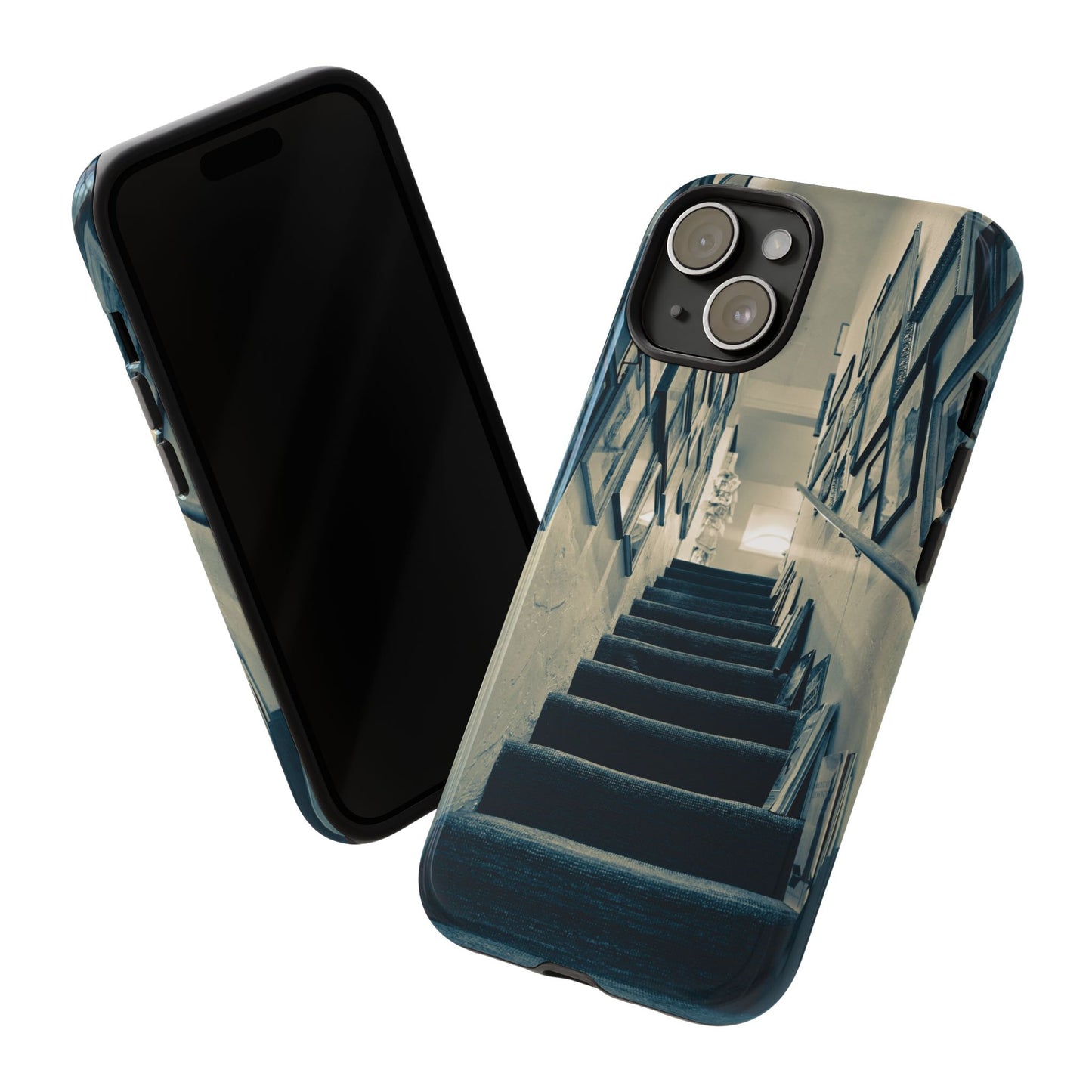 Vintage Style Tough Cases: Artistic Phone Case with Stairway Design, Unique Mobile Cover, Creative Gift for Art Lovers, Stylish Accessory
