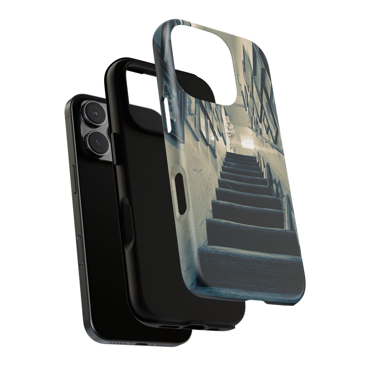 Vintage Style Tough Cases: Artistic Phone Case with Stairway Design, Unique Mobile Cover, Creative Gift for Art Lovers, Stylish Accessory