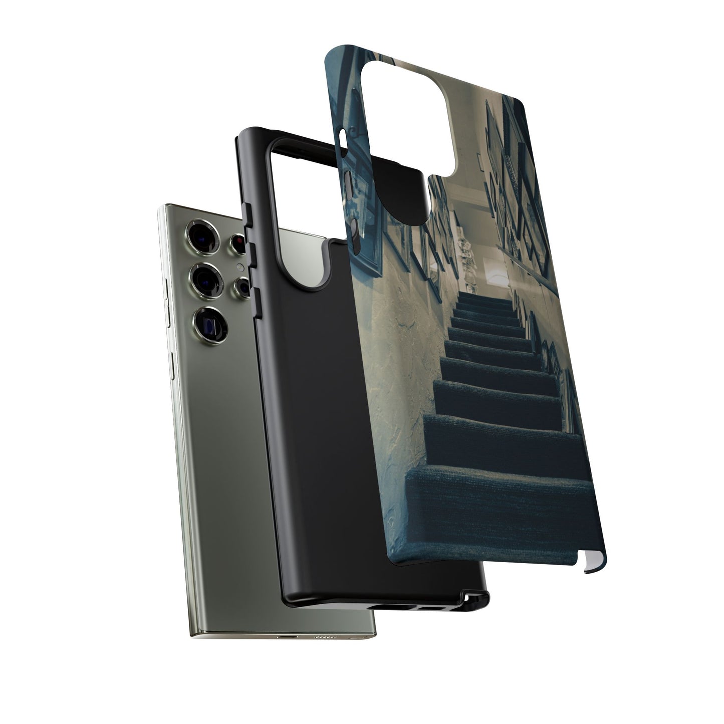 Vintage Style Tough Cases: Artistic Phone Case with Stairway Design, Unique Mobile Cover, Creative Gift for Art Lovers, Stylish Accessory