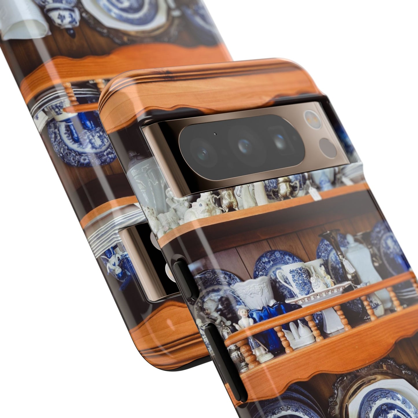 Blue & White Curio Charm Tough Phone Case. Classic China-Inspired Design with Timeless Elegance for Your iPhone, Samsung, or Google Pixel