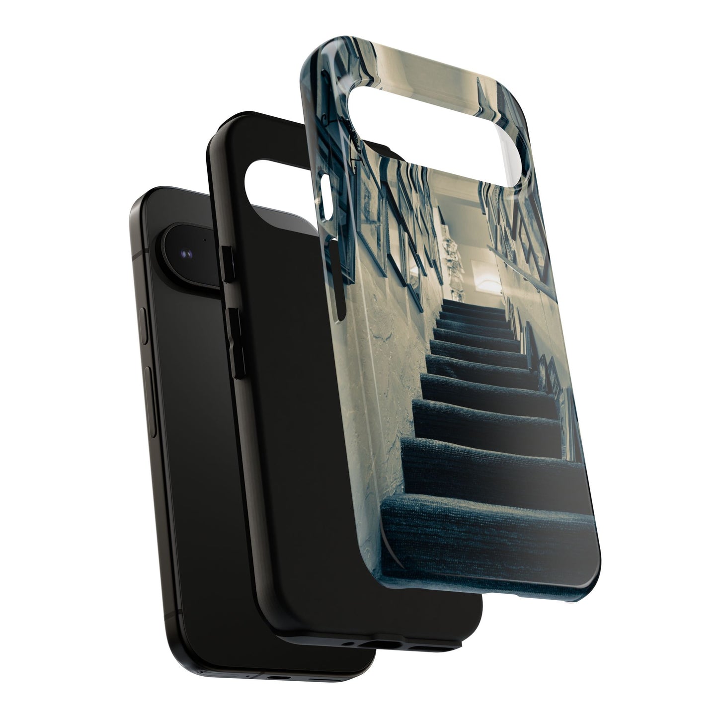 Vintage Style Tough Cases: Artistic Phone Case with Stairway Design, Unique Mobile Cover, Creative Gift for Art Lovers, Stylish Accessory