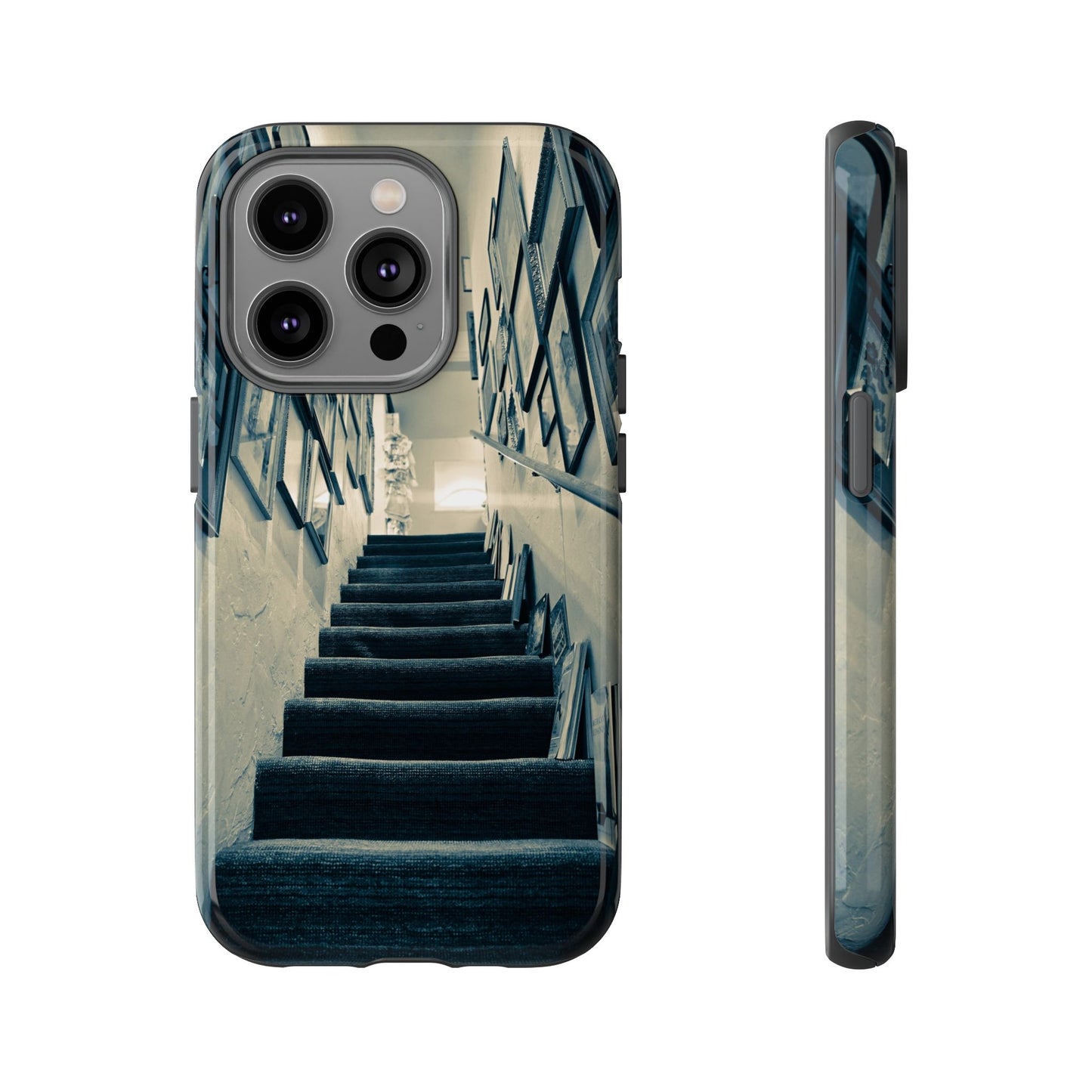 Vintage Style Tough Cases: Artistic Phone Case with Stairway Design, Unique Mobile Cover, Creative Gift for Art Lovers, Stylish Accessory