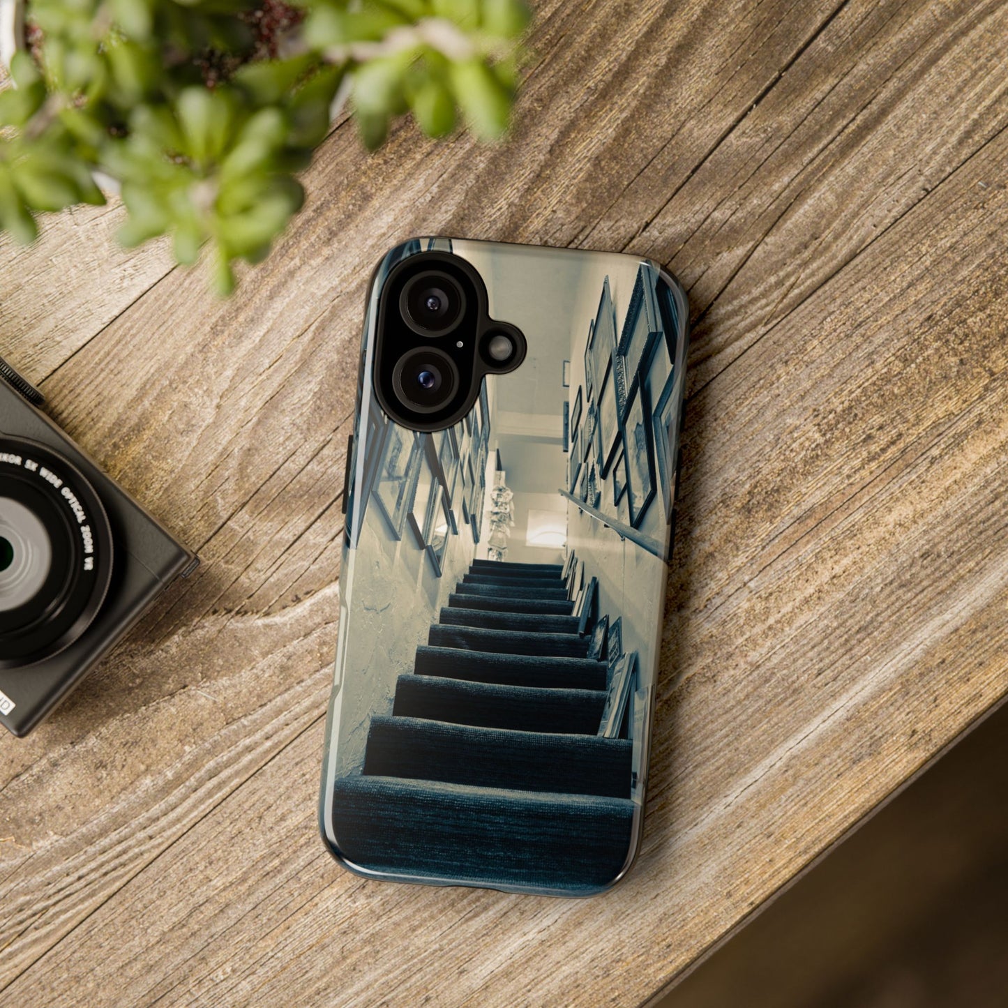 Vintage Style Tough Cases: Artistic Phone Case with Stairway Design, Unique Mobile Cover, Creative Gift for Art Lovers, Stylish Accessory
