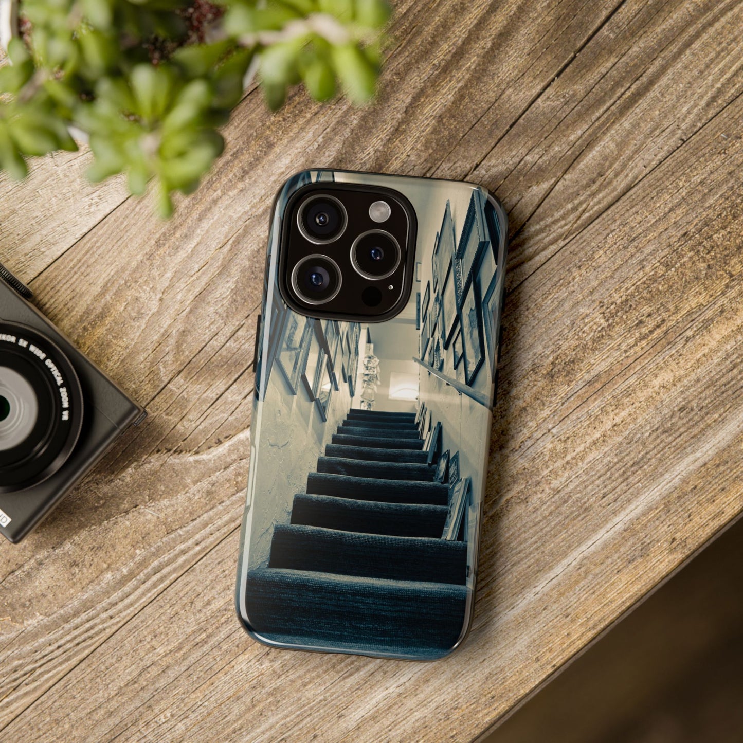 Vintage Style Tough Cases: Artistic Phone Case with Stairway Design, Unique Mobile Cover, Creative Gift for Art Lovers, Stylish Accessory