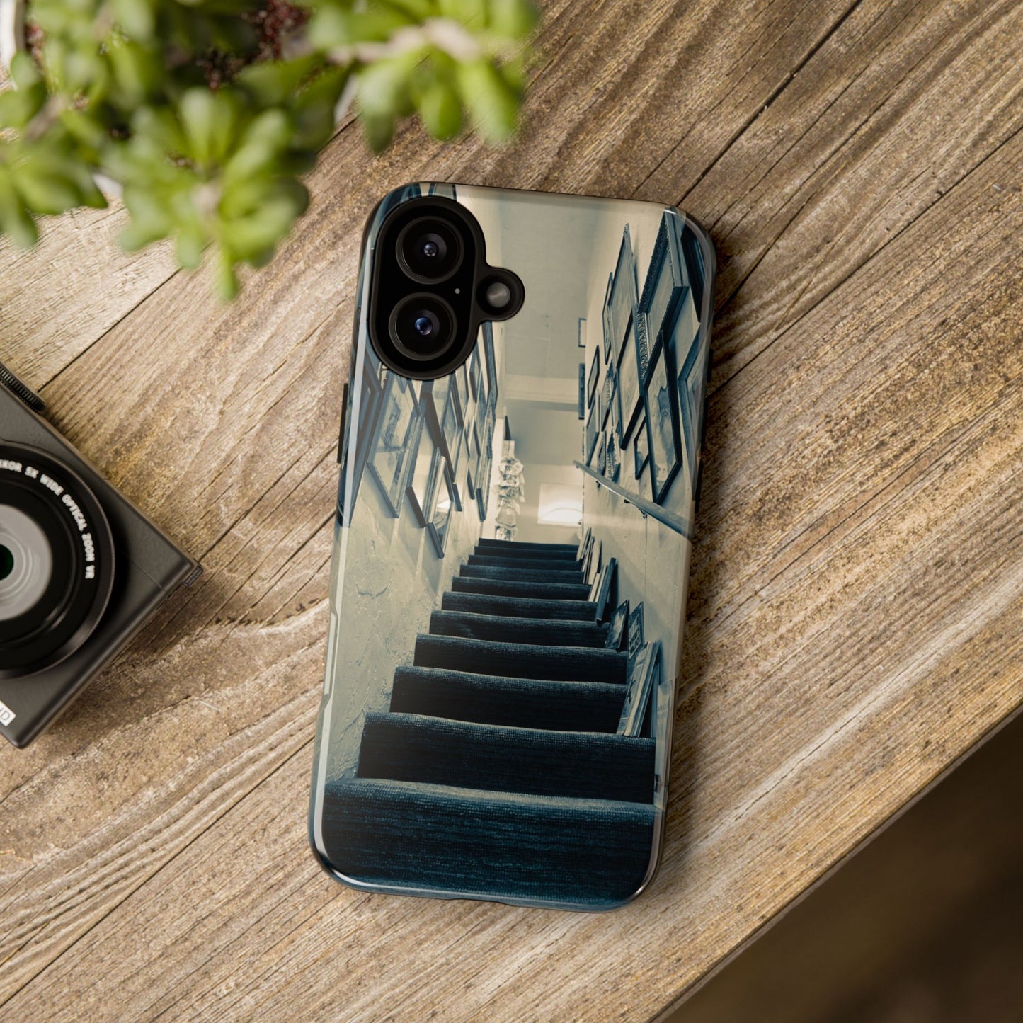 Vintage Style Tough Cases: Artistic Phone Case with Stairway Design, Unique Mobile Cover, Creative Gift for Art Lovers, Stylish Accessory