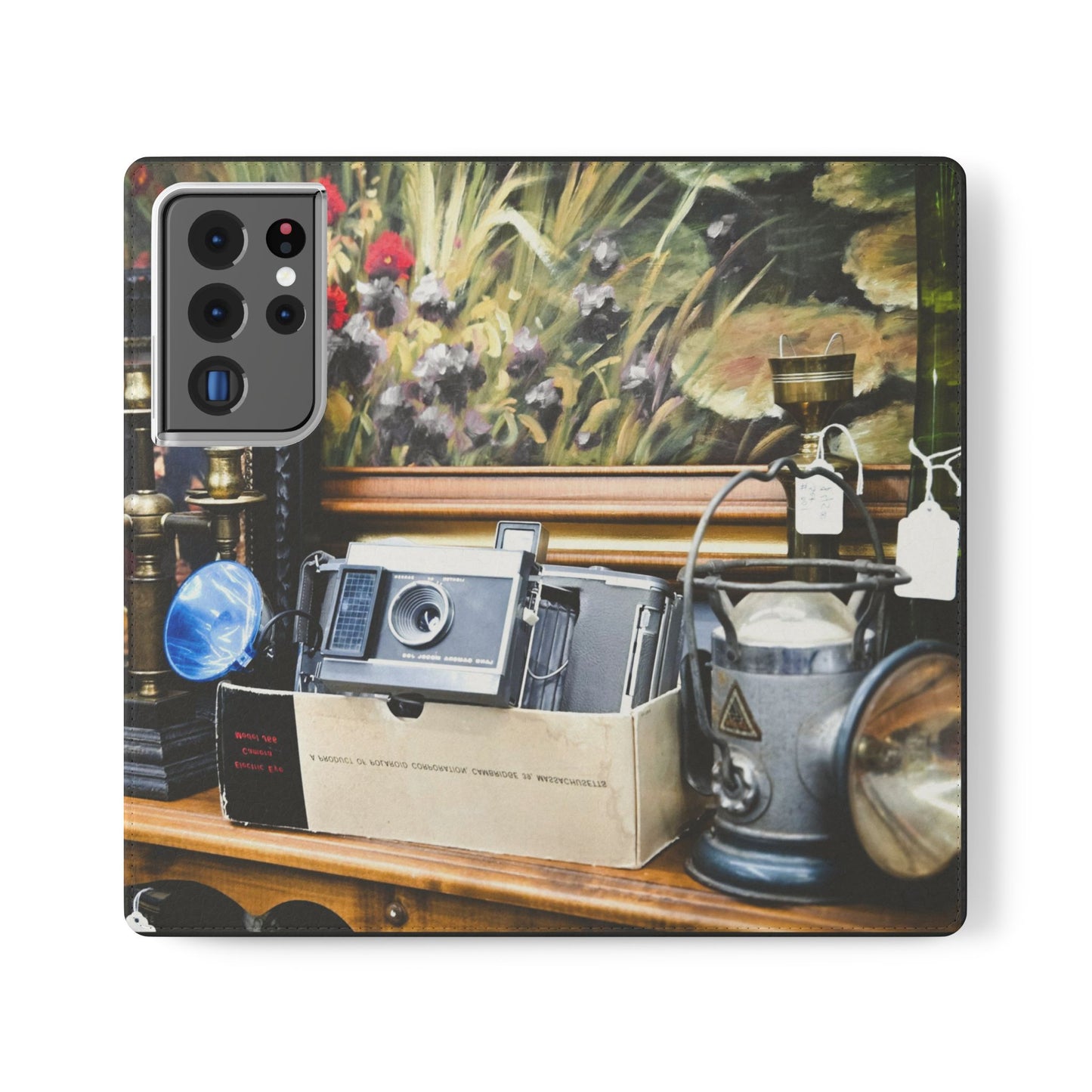 Vintage Camera Flip Case - Retro Style Phone Wallet Cover