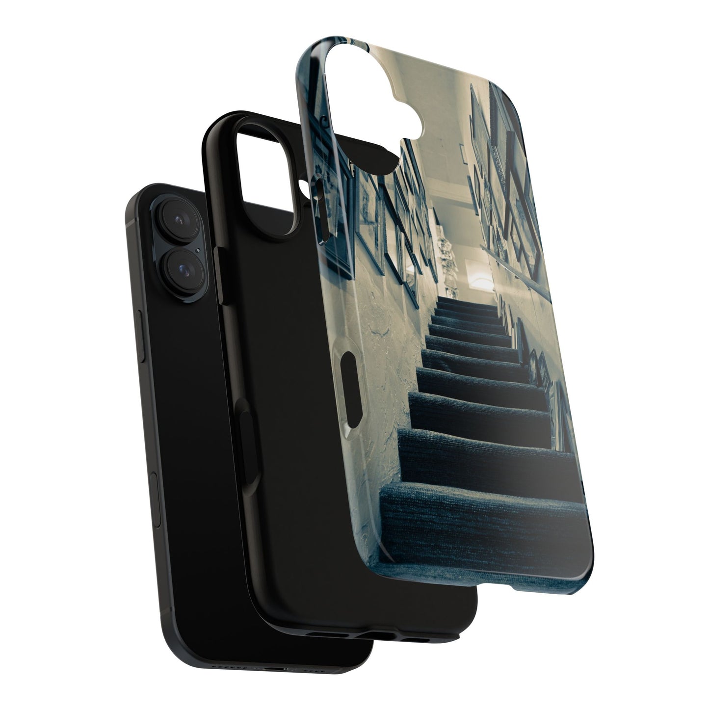 Vintage Style Tough Cases: Artistic Phone Case with Stairway Design, Unique Mobile Cover, Creative Gift for Art Lovers, Stylish Accessory
