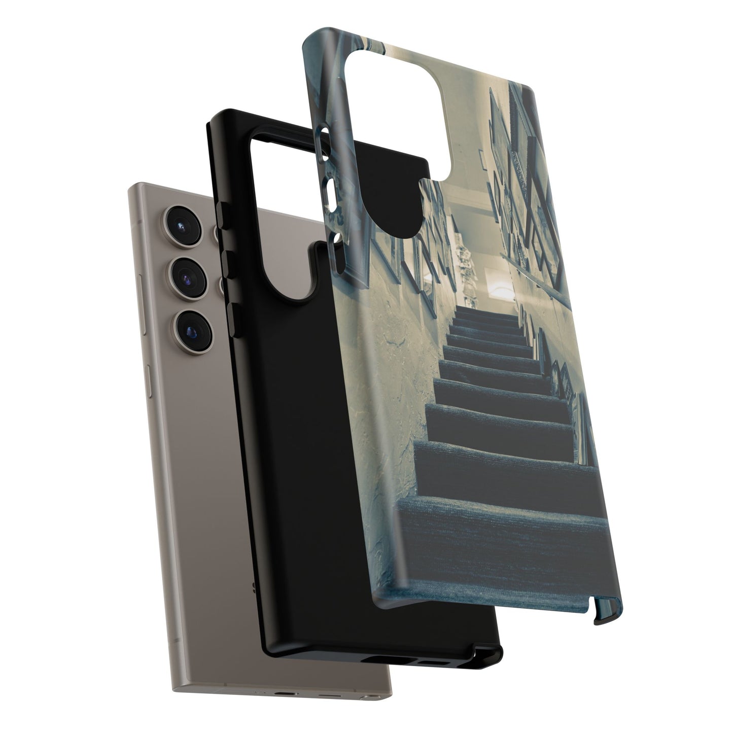 Vintage Style Tough Cases: Artistic Phone Case with Stairway Design, Unique Mobile Cover, Creative Gift for Art Lovers, Stylish Accessory