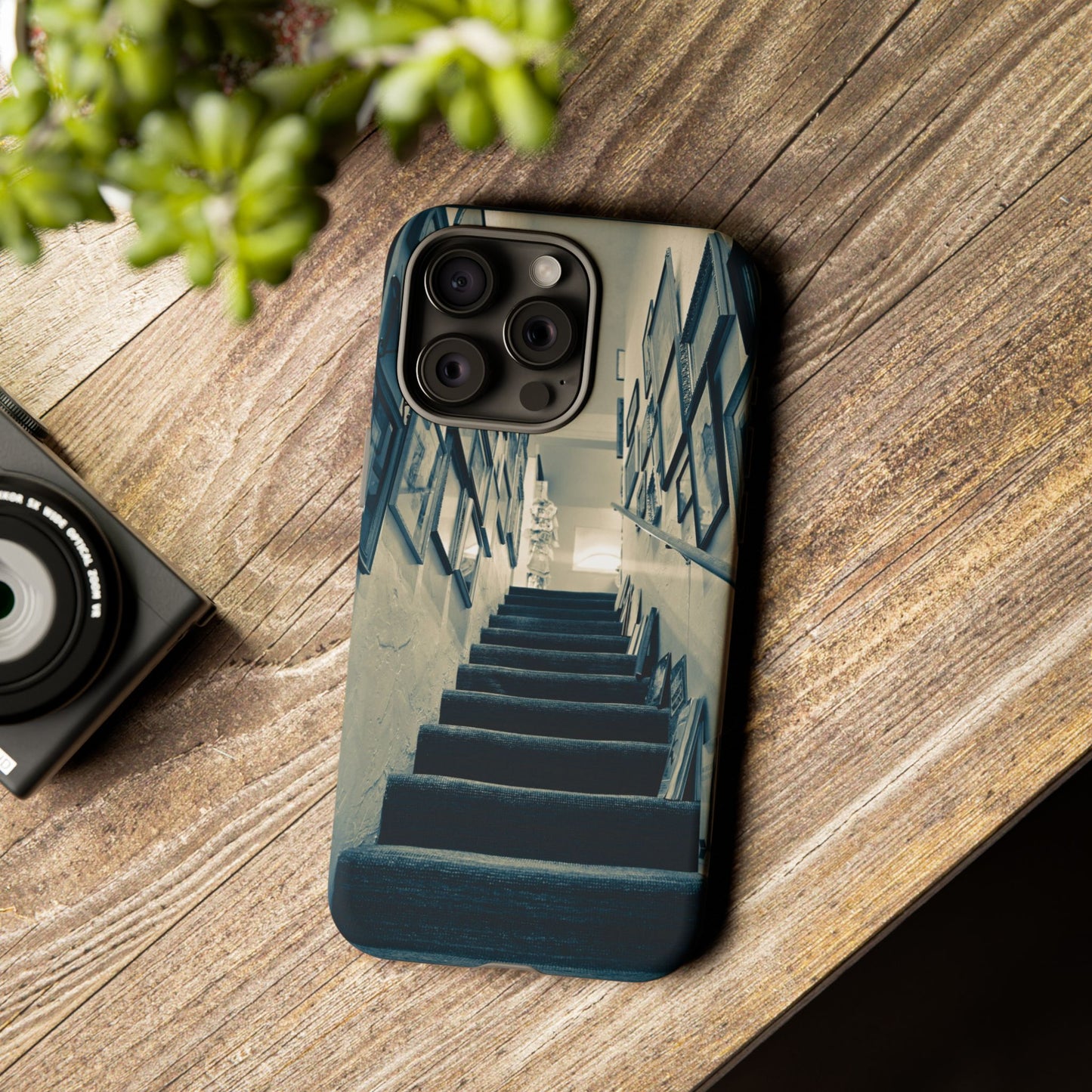 Vintage Style Tough Cases: Artistic Phone Case with Stairway Design, Unique Mobile Cover, Creative Gift for Art Lovers, Stylish Accessory