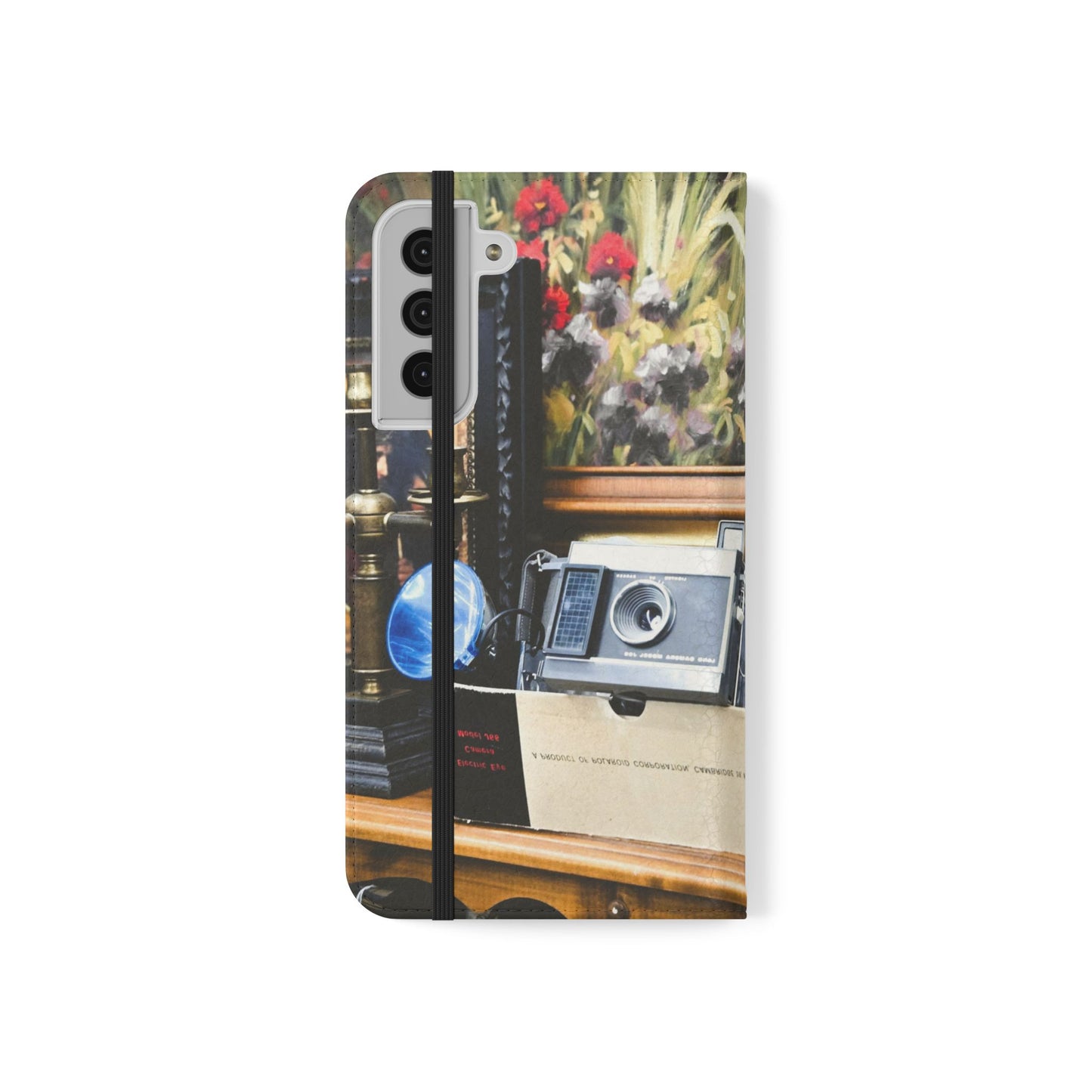 Vintage Camera Flip Case - Retro Style Phone Wallet Cover