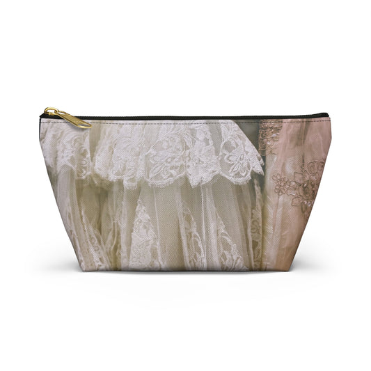 Elegant Vintage Lace Accessory Pouch, Bridal Gift, Makeup Bag, Wedding Survival Kit, Travel Organizer, Romantic Storage Bag