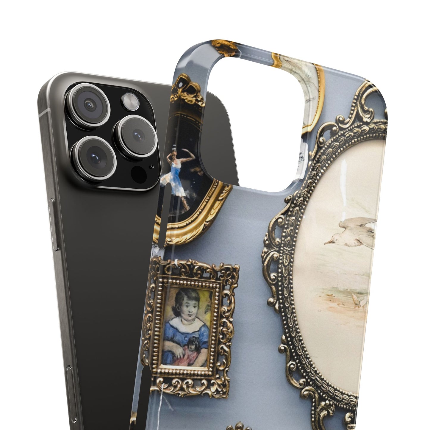 Framed Beauty Slim Phone Case – Vintage with a Twist