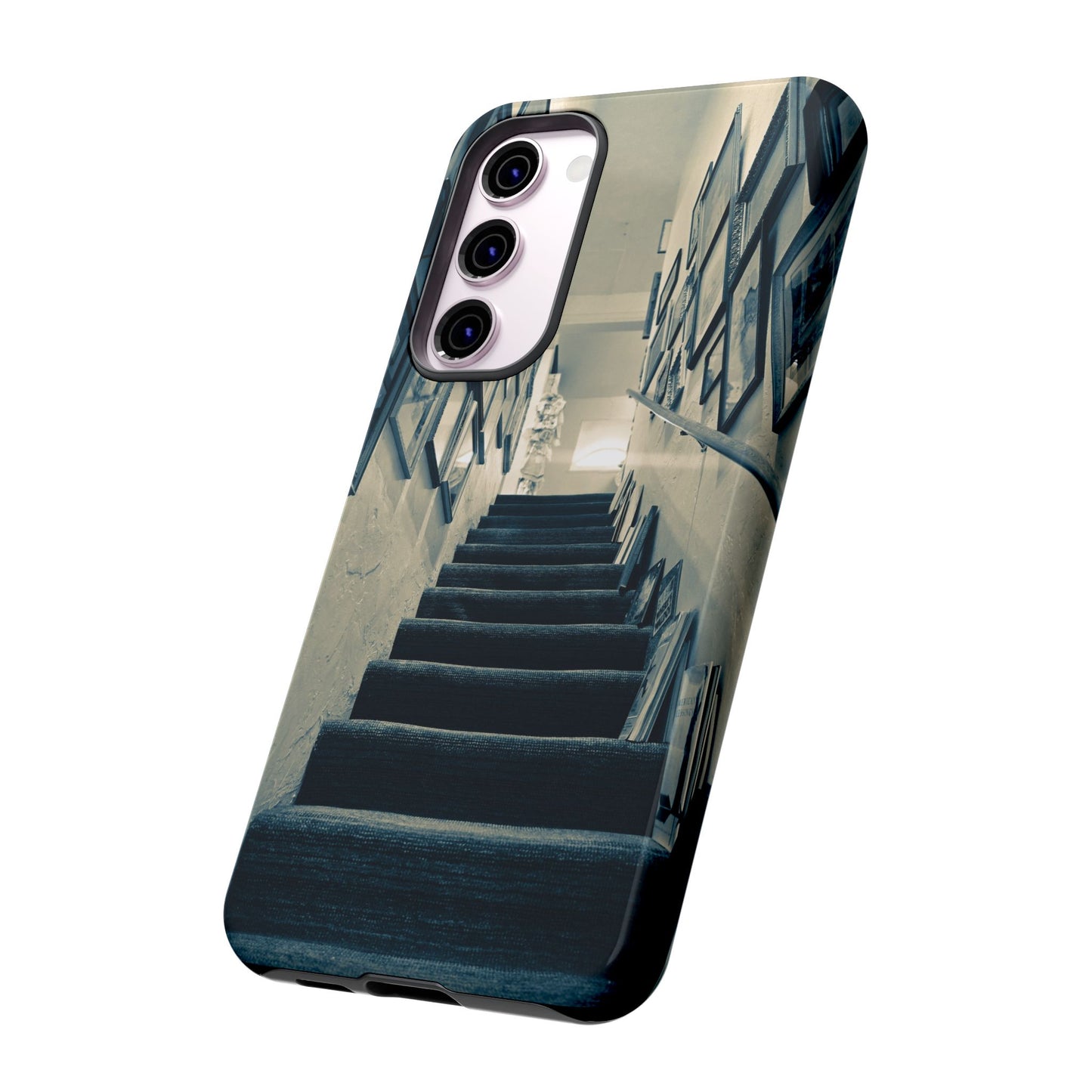 Vintage Style Tough Cases: Artistic Phone Case with Stairway Design, Unique Mobile Cover, Creative Gift for Art Lovers, Stylish Accessory