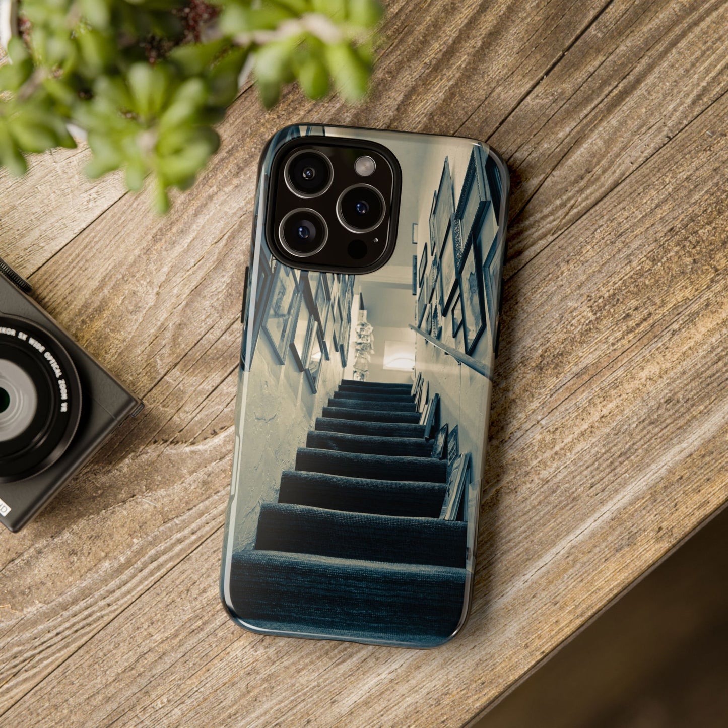 Vintage Style Tough Cases: Artistic Phone Case with Stairway Design, Unique Mobile Cover, Creative Gift for Art Lovers, Stylish Accessory