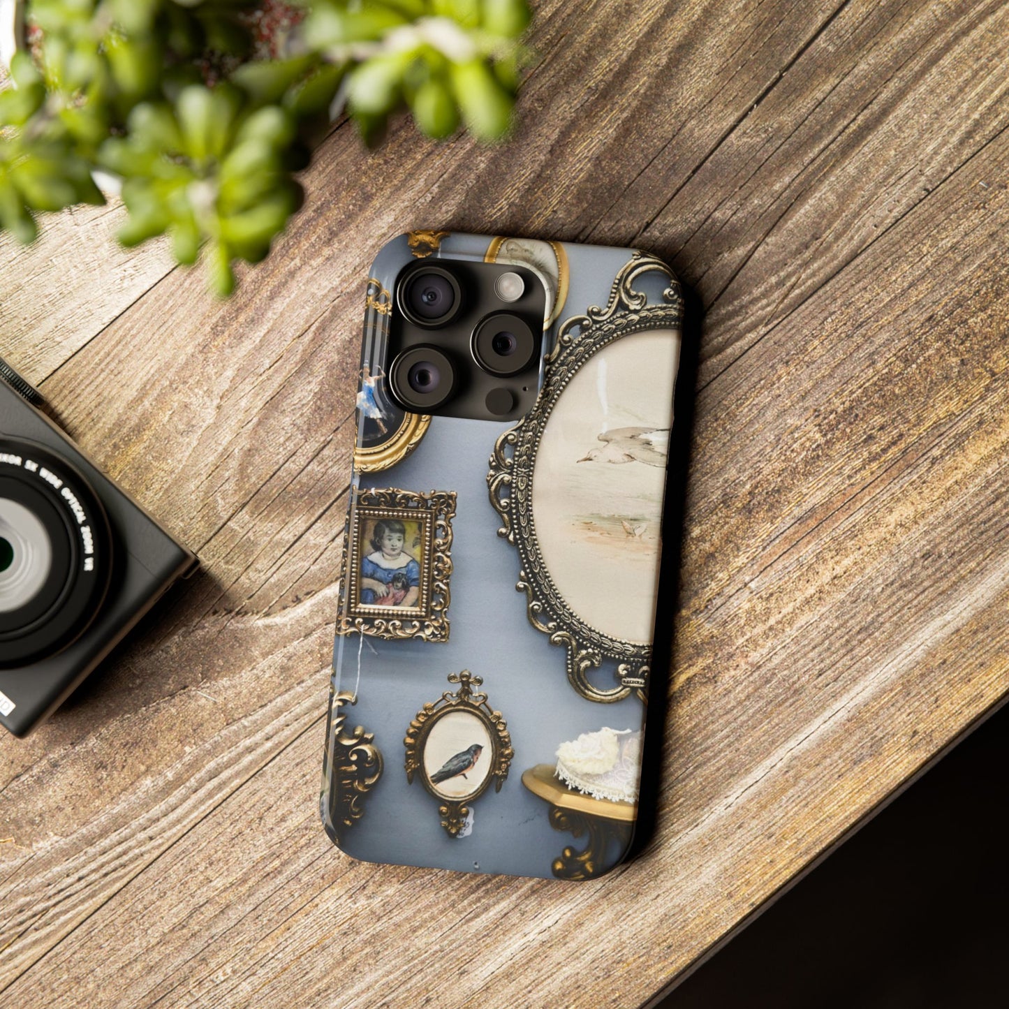 Framed Beauty Slim Phone Case – Vintage with a Twist
