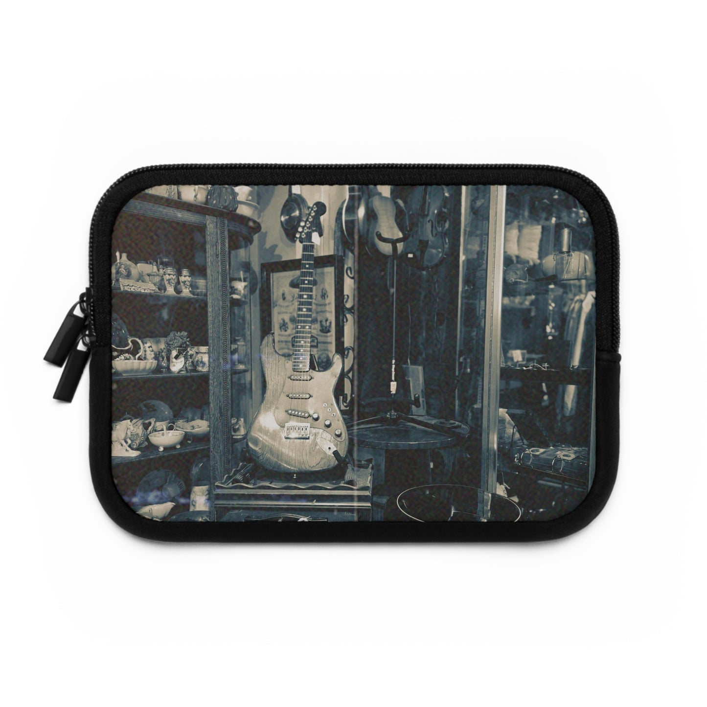 Vintage Electric Guitar Laptop Sleeve | Retro Padded Neoprene Computer Case for MacBook & Laptop