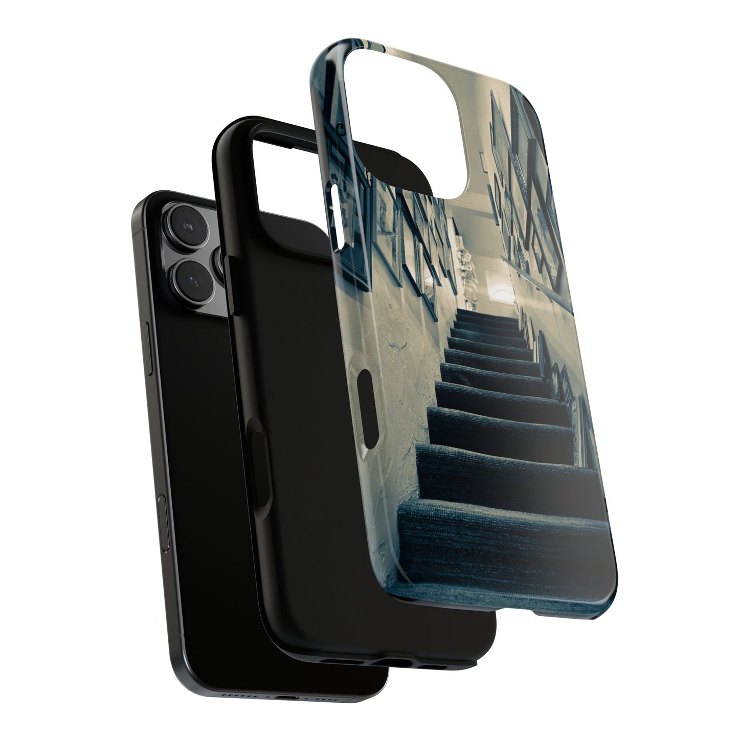 Vintage Style Tough Cases: Artistic Phone Case with Stairway Design, Unique Mobile Cover, Creative Gift for Art Lovers, Stylish Accessory