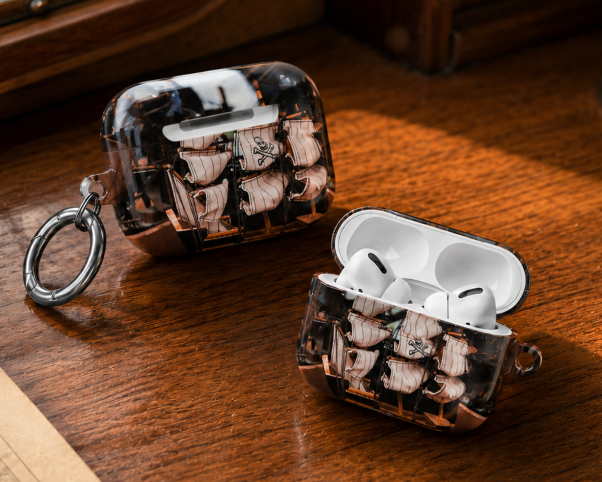 Vintage Nautical Pirate Ship AirPods Case – Protective Cover