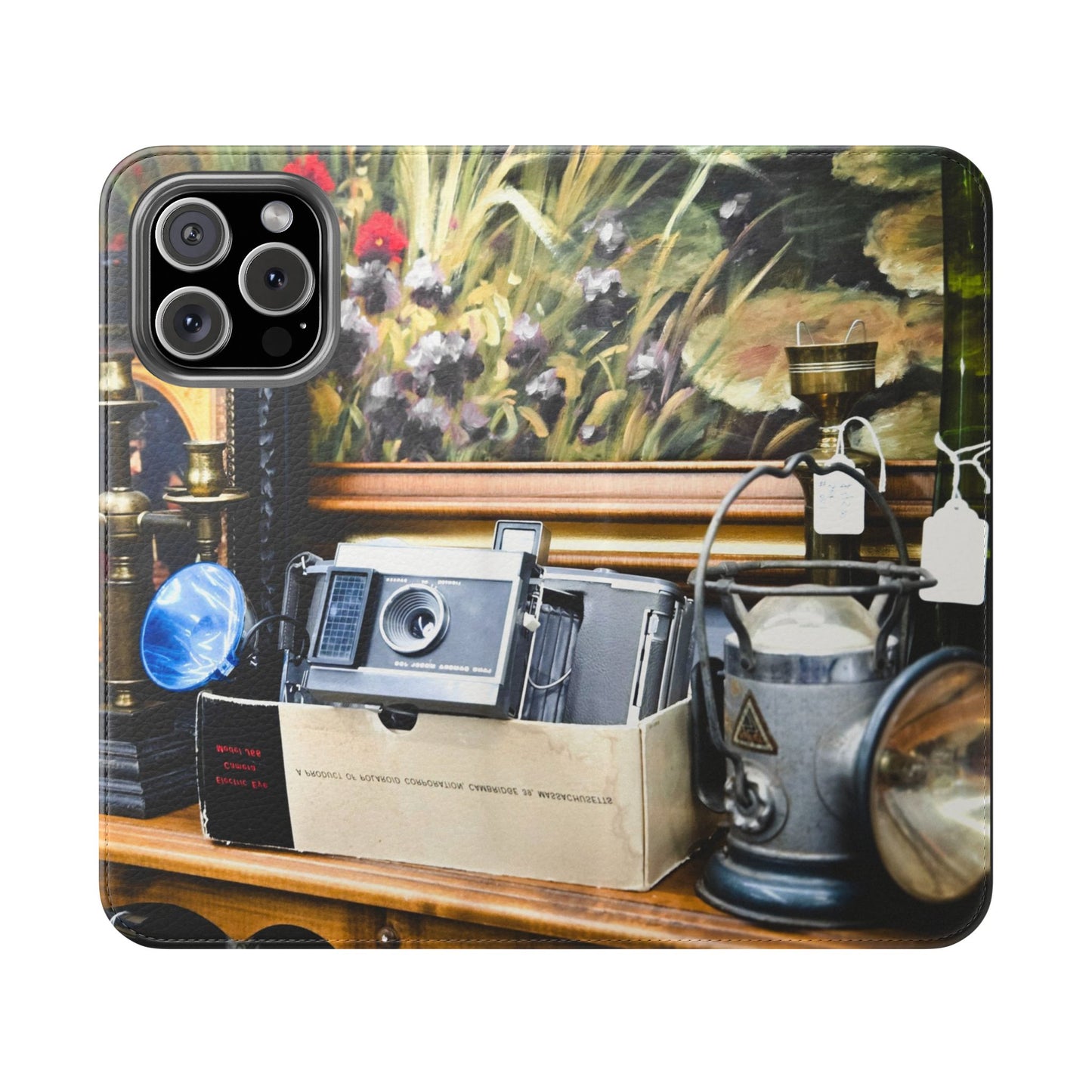 Vintage Camera Flip Case - Retro Style Phone Wallet Cover