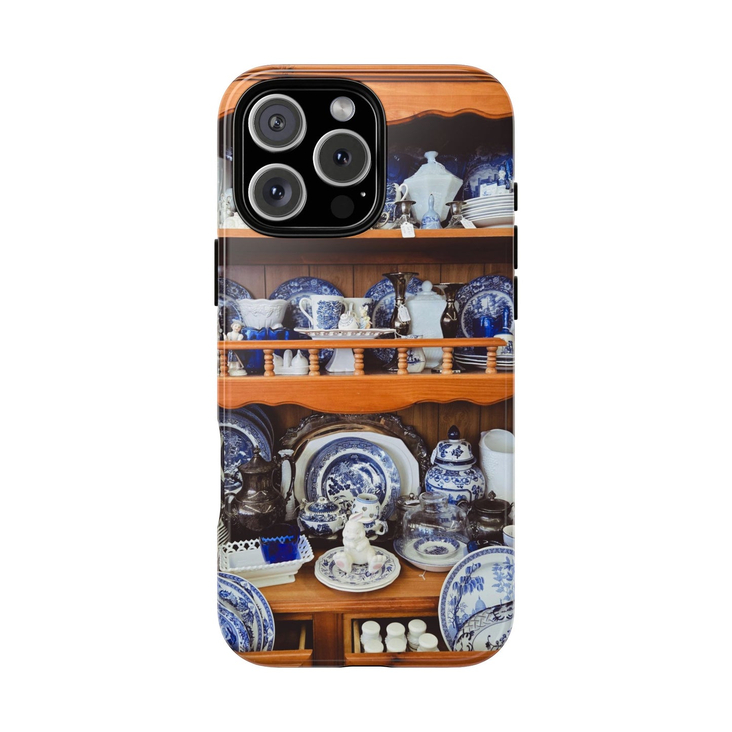 Blue & White Curio Charm Tough Phone Case. Classic China-Inspired Design with Timeless Elegance for Your iPhone, Samsung, or Google Pixel