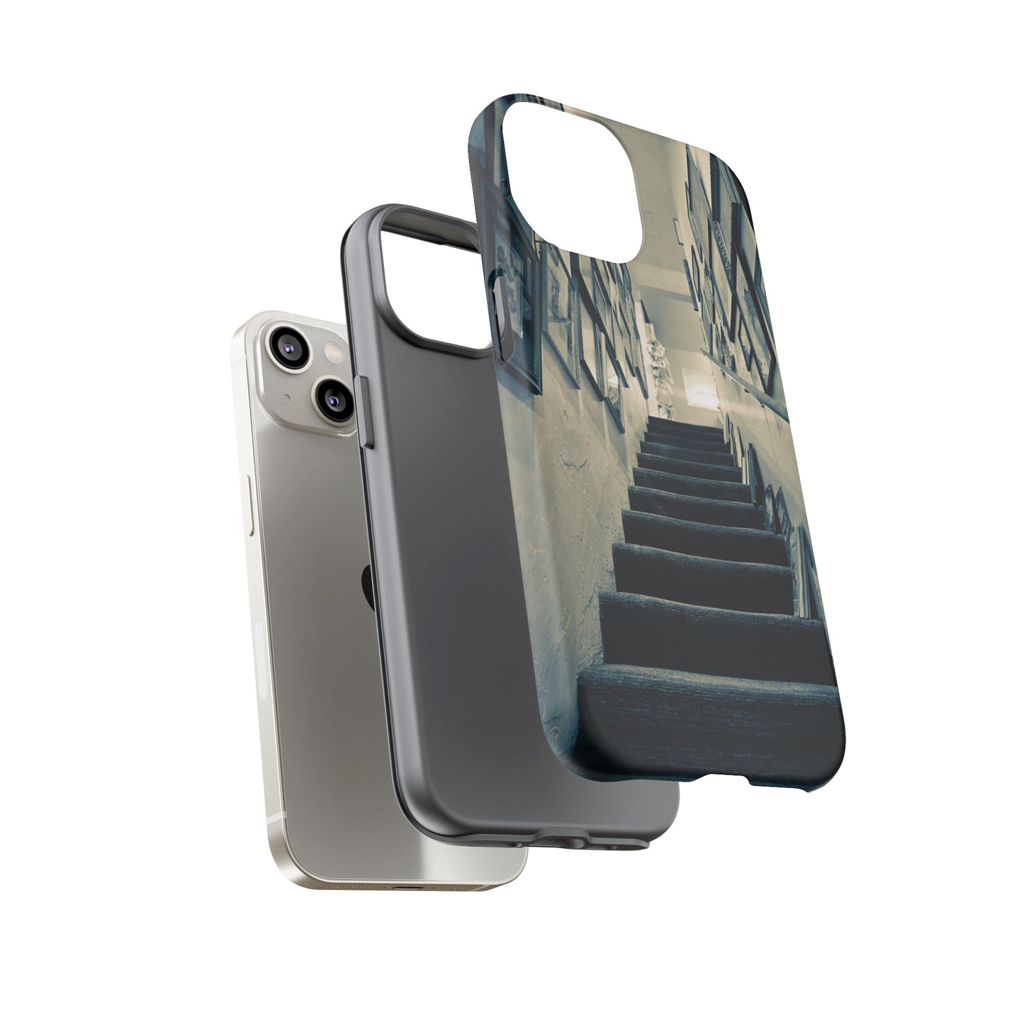 Vintage Style Tough Cases: Artistic Phone Case with Stairway Design, Unique Mobile Cover, Creative Gift for Art Lovers, Stylish Accessory