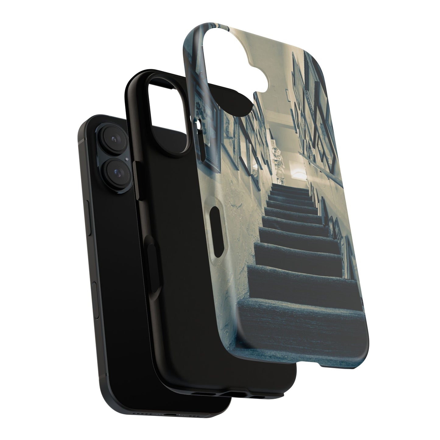 Vintage Style Tough Cases: Artistic Phone Case with Stairway Design, Unique Mobile Cover, Creative Gift for Art Lovers, Stylish Accessory