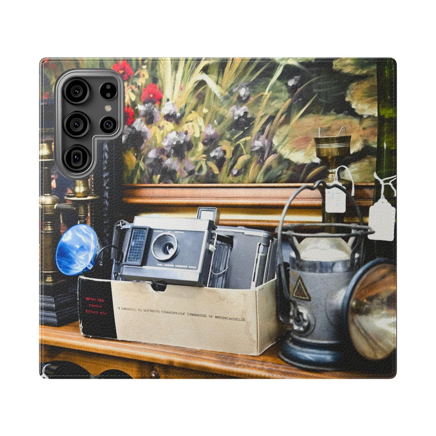 Vintage Camera Flip Case - Retro Style Phone Wallet Cover