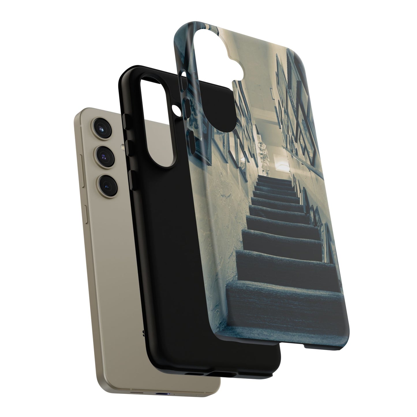 Vintage Style Tough Cases: Artistic Phone Case with Stairway Design, Unique Mobile Cover, Creative Gift for Art Lovers, Stylish Accessory