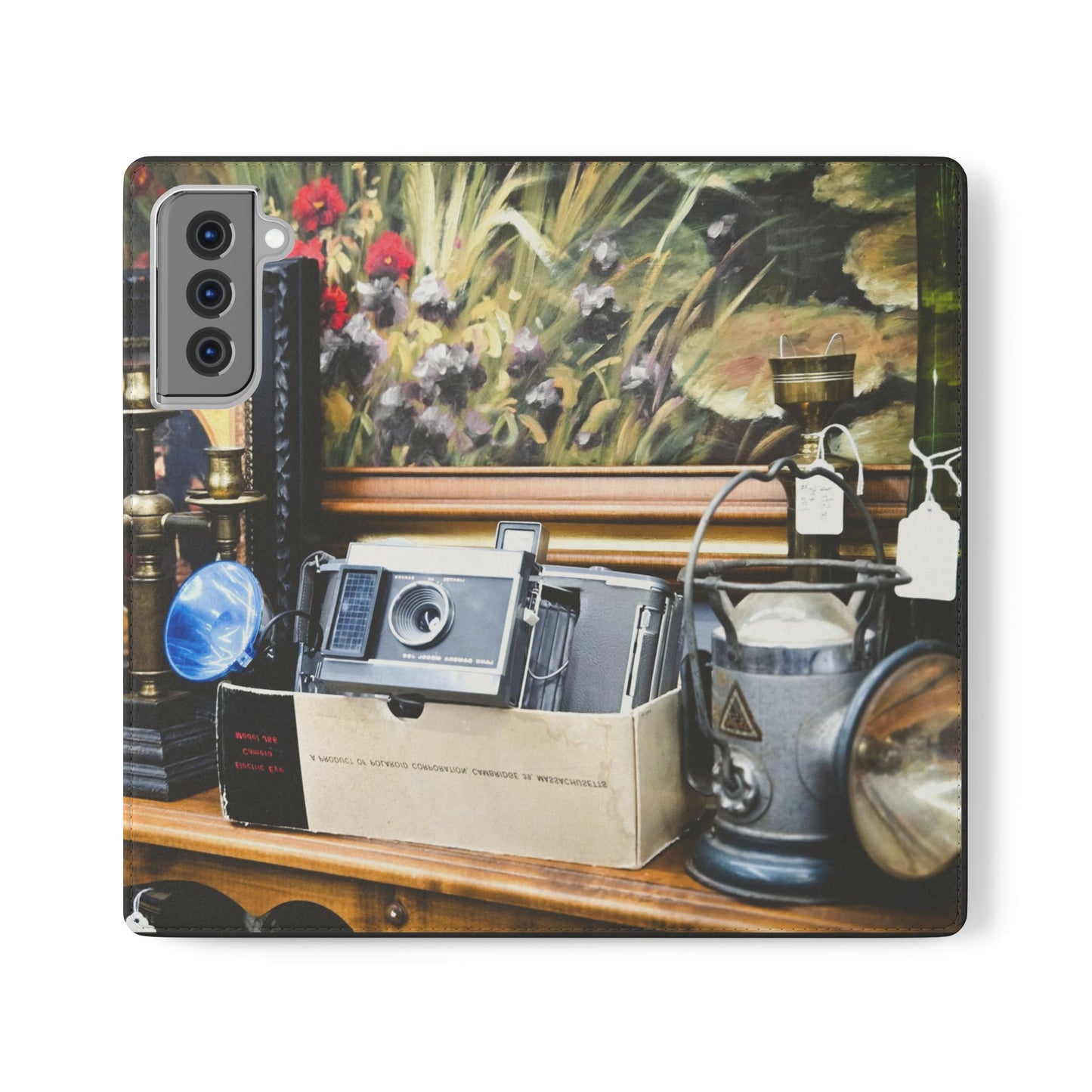 Vintage Camera Flip Case - Retro Style Phone Wallet Cover