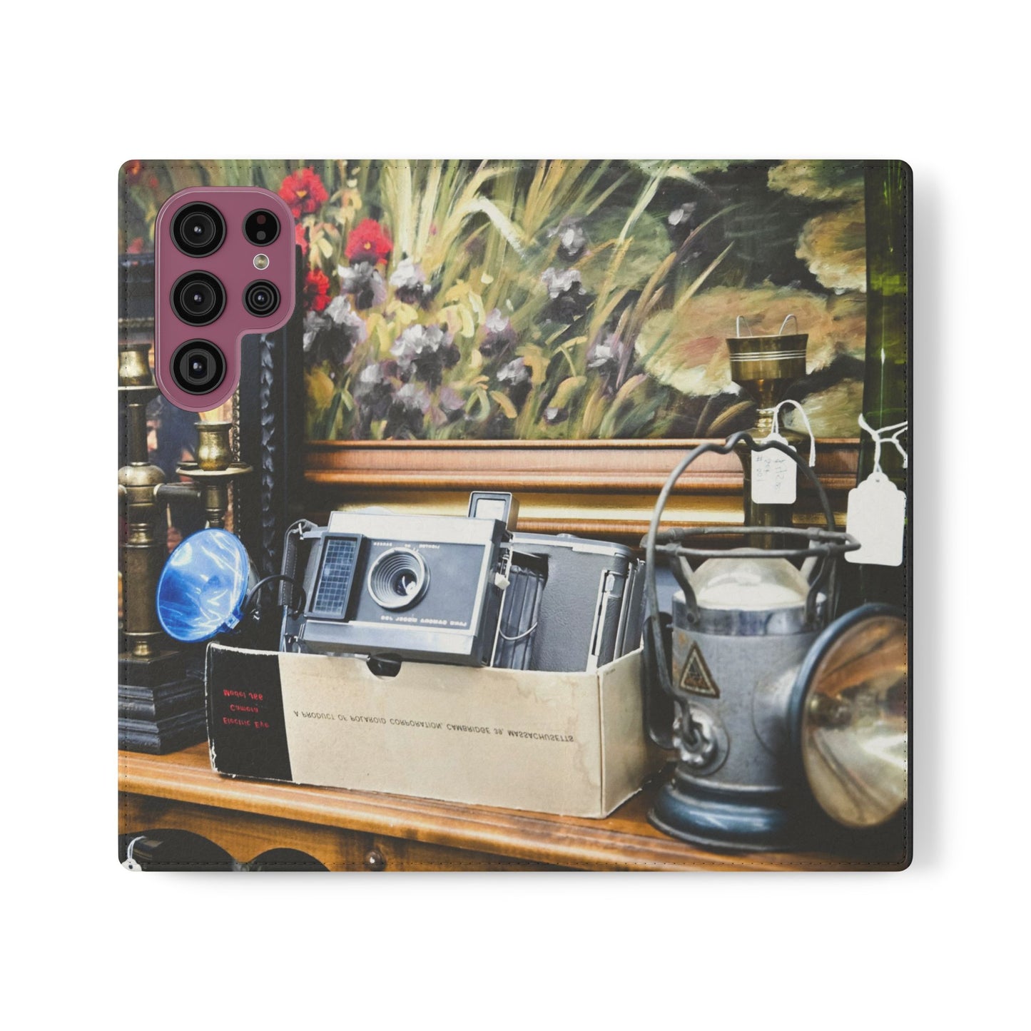 Vintage Camera Flip Case - Retro Style Phone Wallet Cover