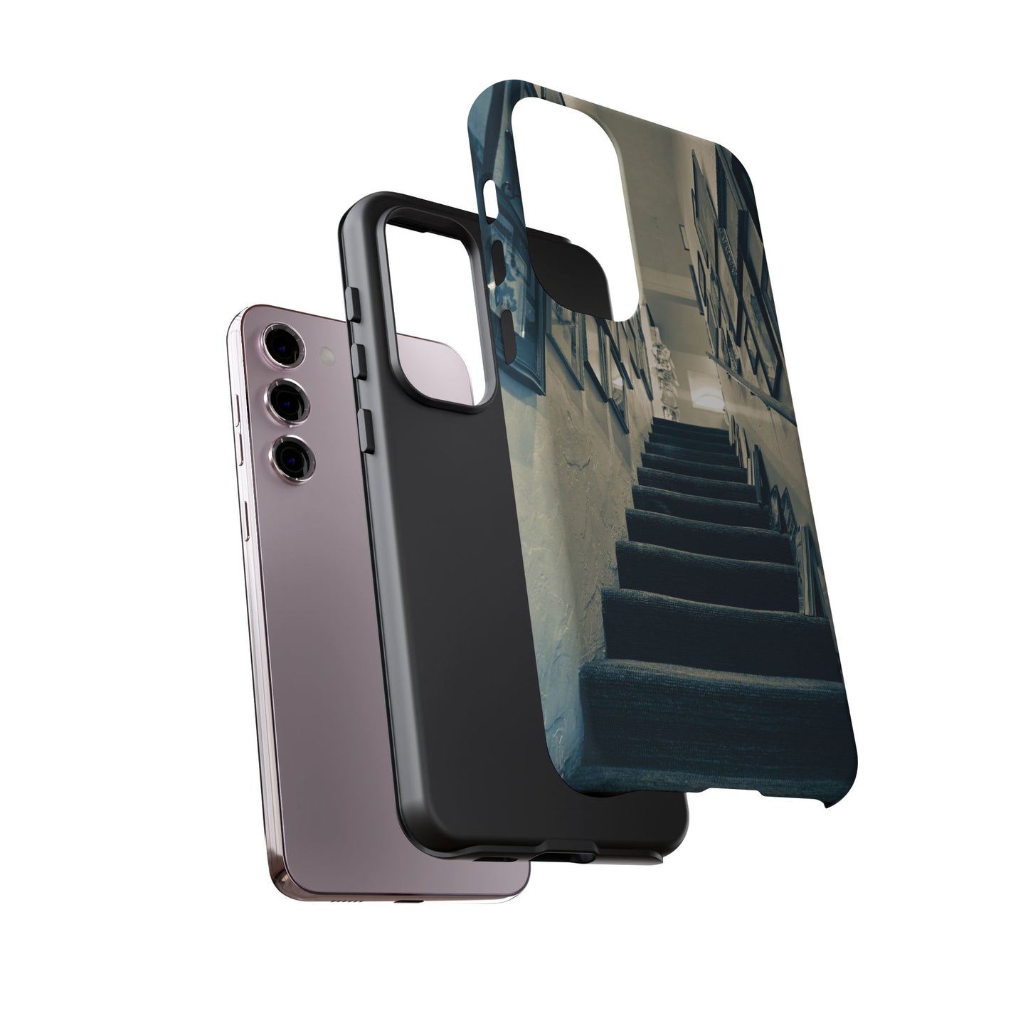 Vintage Style Tough Cases: Artistic Phone Case with Stairway Design, Unique Mobile Cover, Creative Gift for Art Lovers, Stylish Accessory
