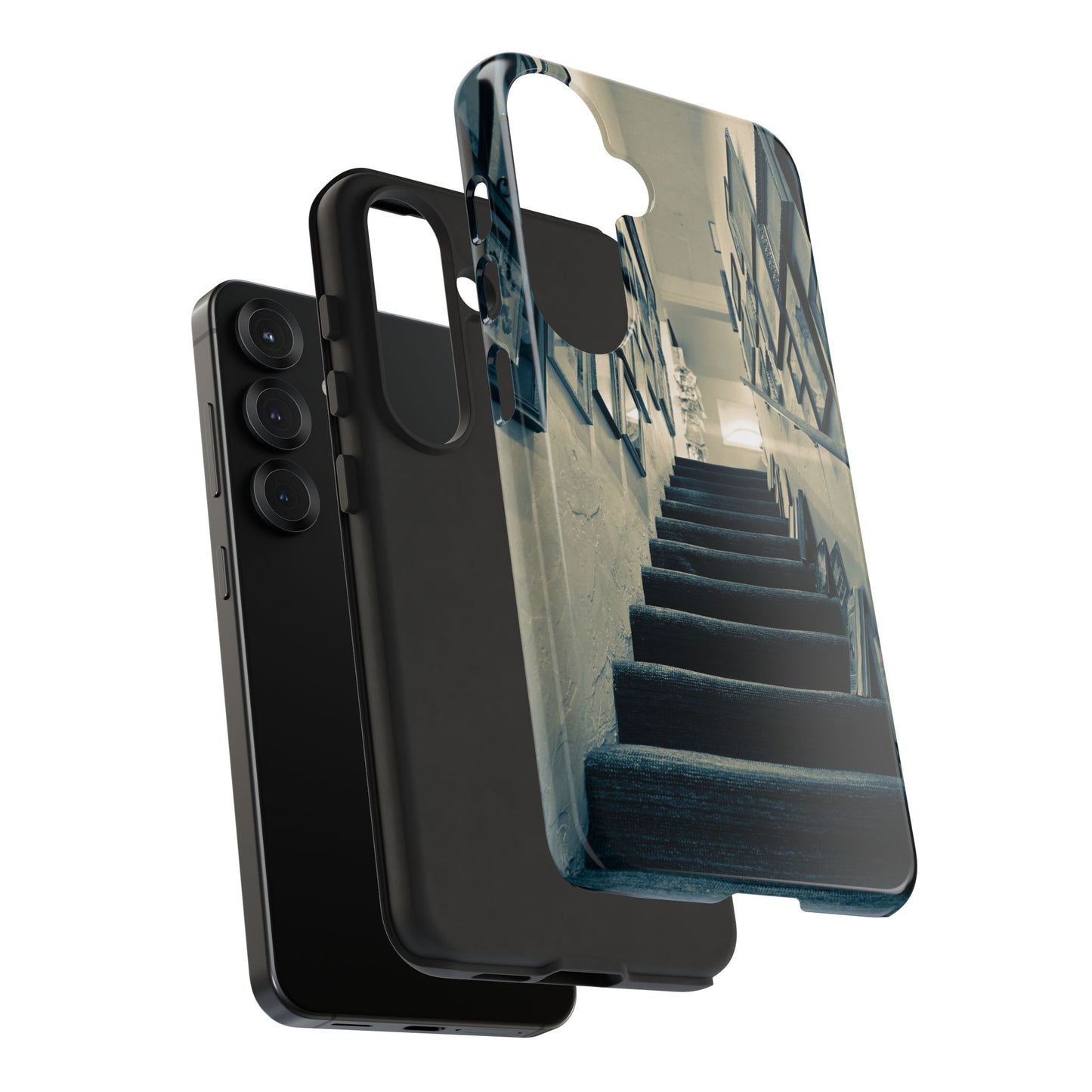 Vintage Style Tough Cases: Artistic Phone Case with Stairway Design, Unique Mobile Cover, Creative Gift for Art Lovers, Stylish Accessory