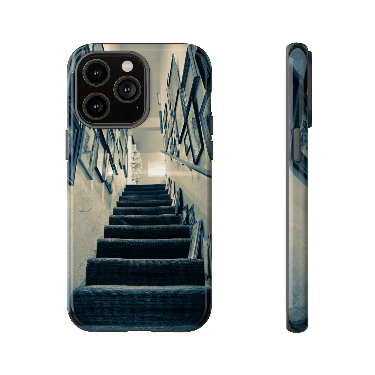 Vintage Style Tough Cases: Artistic Phone Case with Stairway Design, Unique Mobile Cover, Creative Gift for Art Lovers, Stylish Accessory