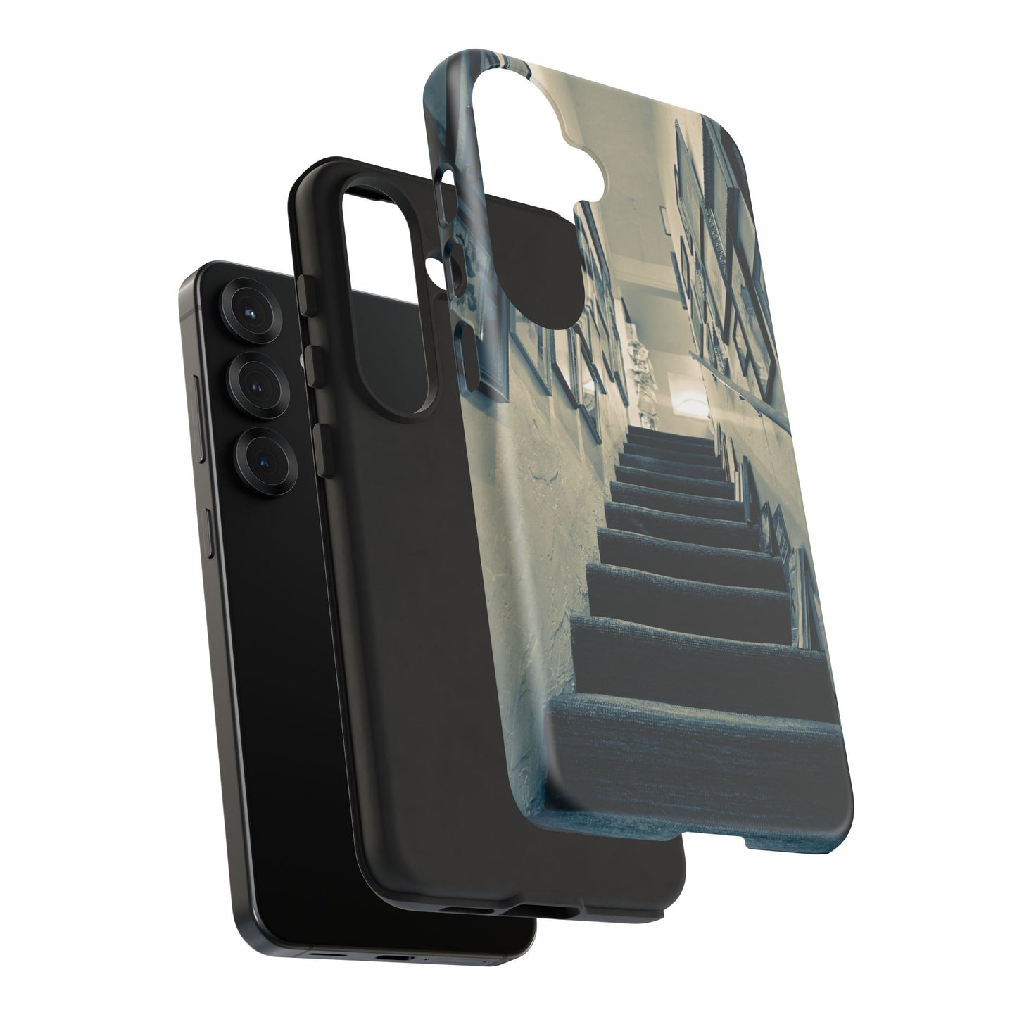 Vintage Style Tough Cases: Artistic Phone Case with Stairway Design, Unique Mobile Cover, Creative Gift for Art Lovers, Stylish Accessory