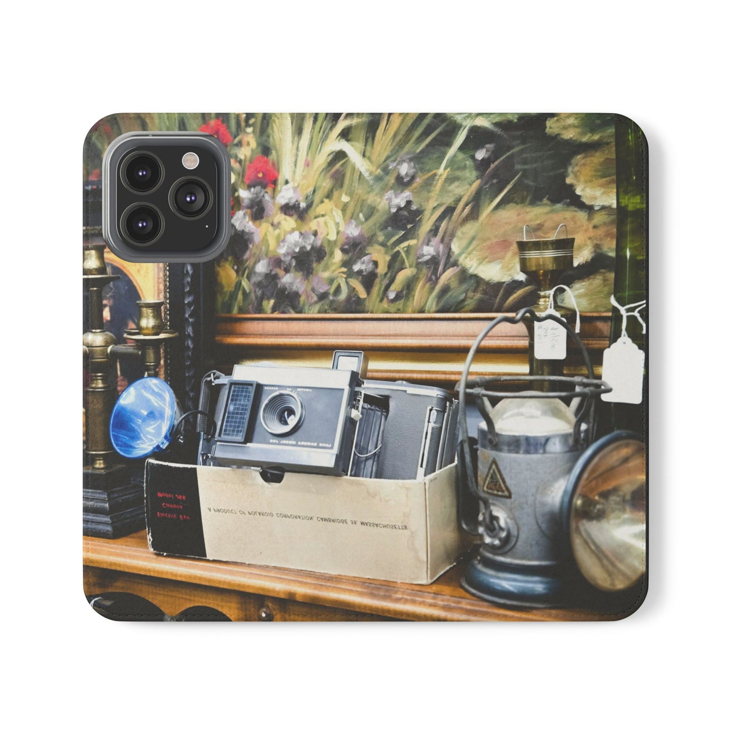 Vintage Camera Flip Case - Retro Style Phone Wallet Cover