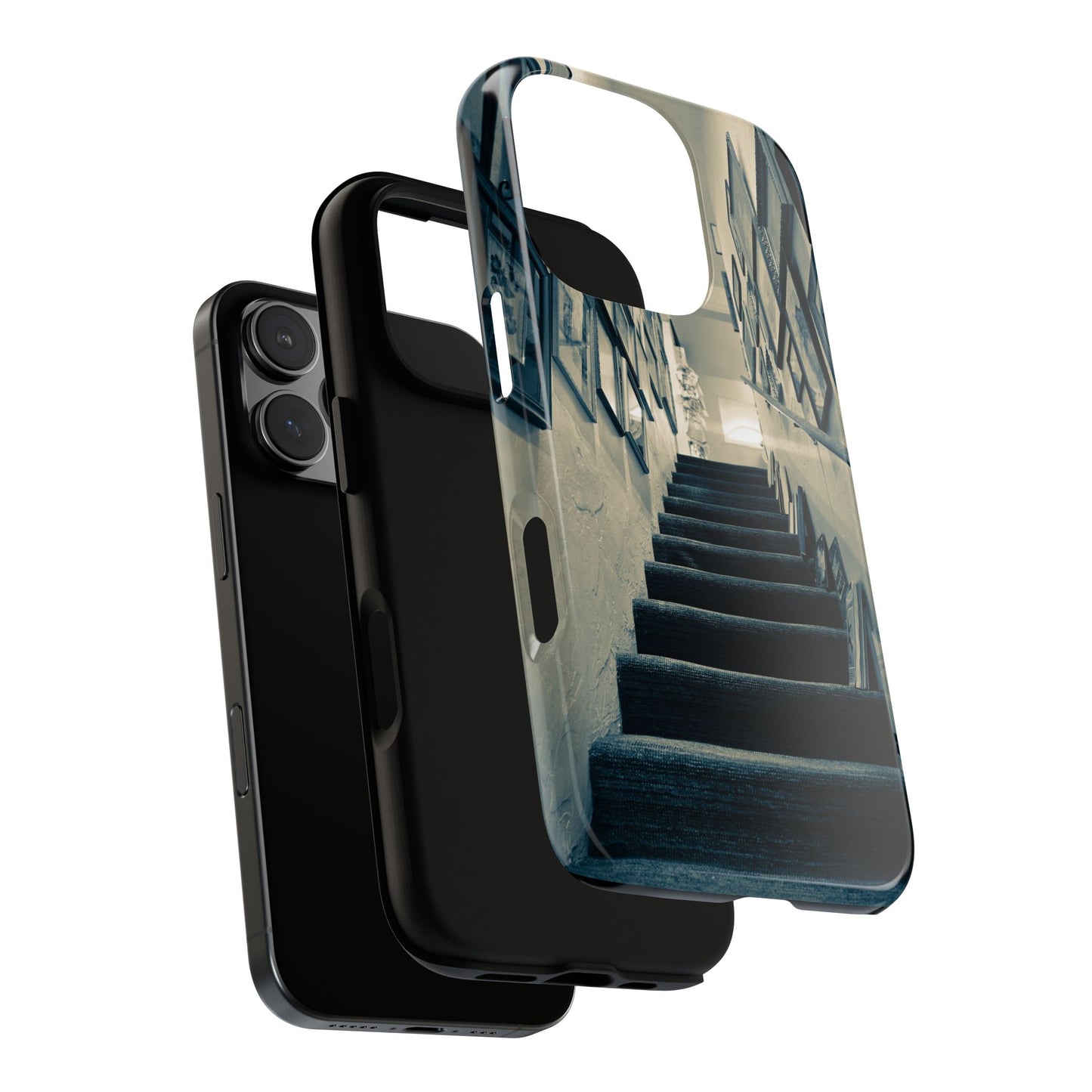 Vintage Style Tough Cases: Artistic Phone Case with Stairway Design, Unique Mobile Cover, Creative Gift for Art Lovers, Stylish Accessory